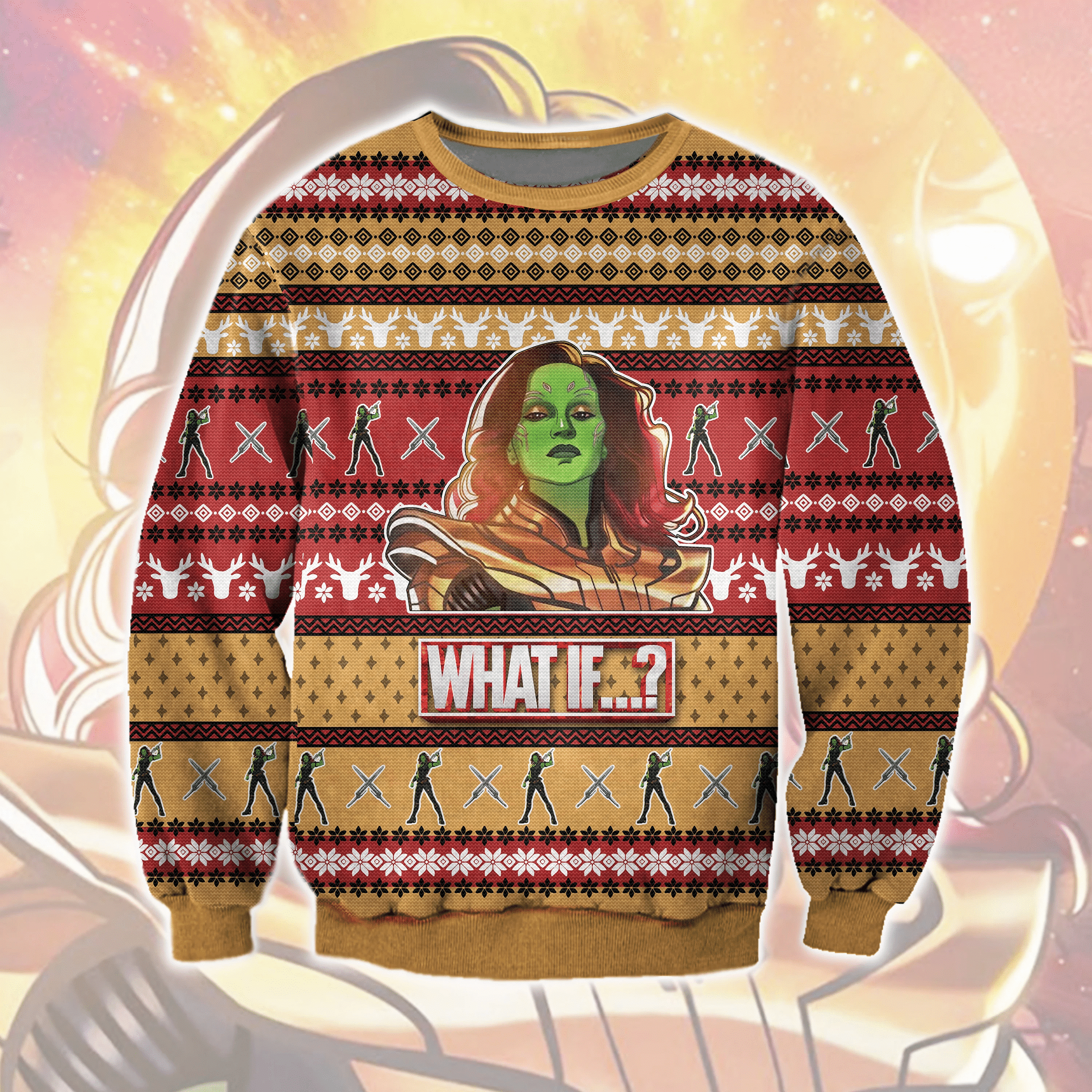 Gamora Ugly Christmas Sweater Adult 3D Funny Matching for family