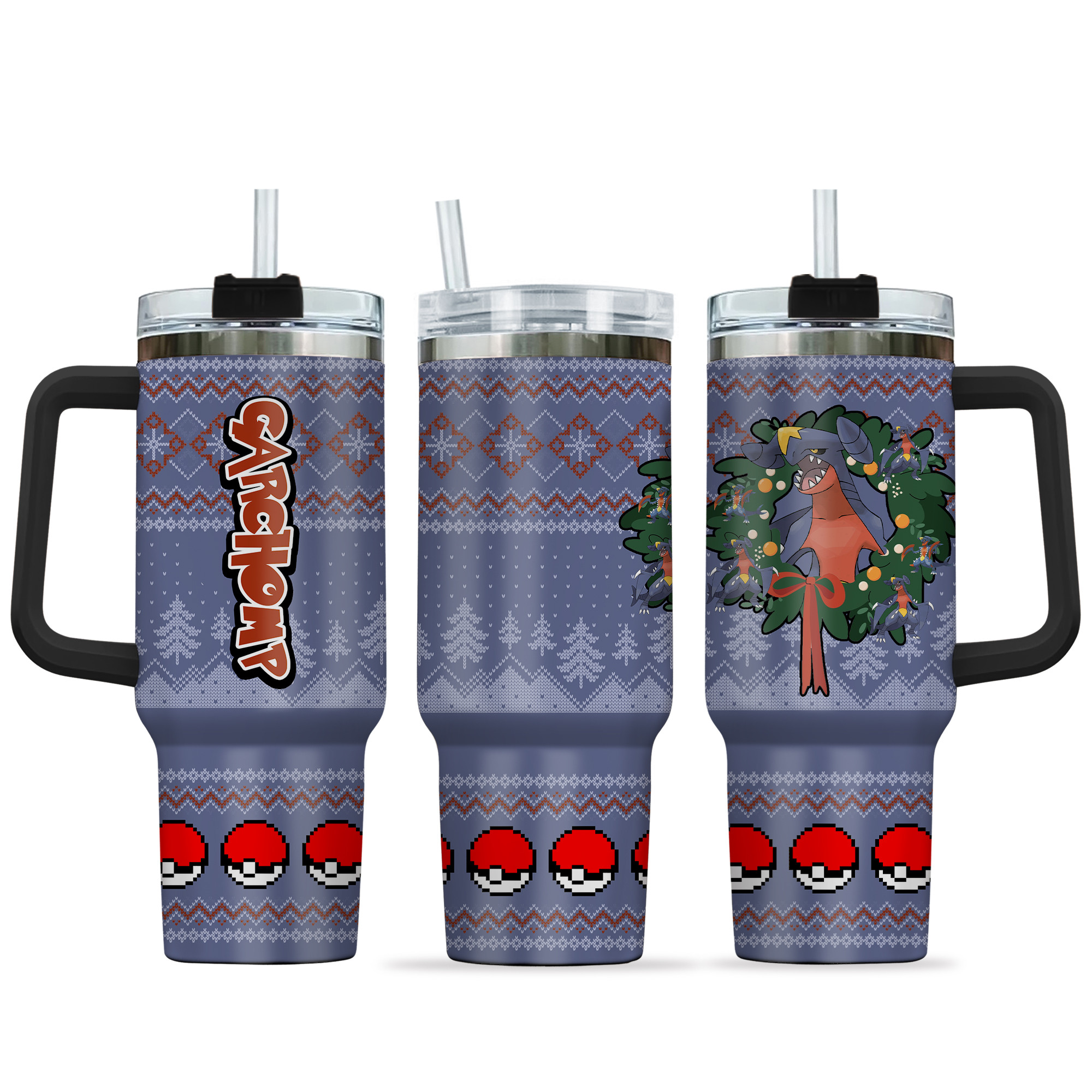 Garchomp Pokemon Anime Custom Stanley Cup 40 oz 30 oz Tumbler With HandleTVC2301155