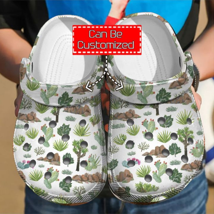 Gardener - Cactus Art Pattern Clog Shoes For Men And Women