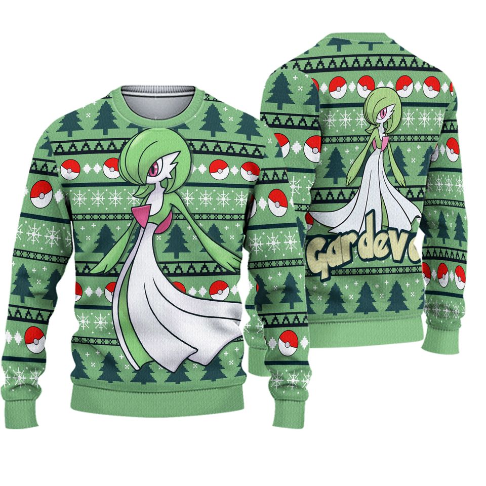 Gardevoir PKM Christmas Ugly Sweater, Anime Ugly Sweater