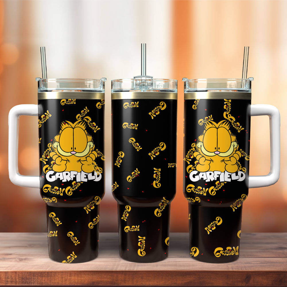Garfield Cartoon Custom Stanley Cup 40 oz 30 oz Tumbler With HandleTVC2301255