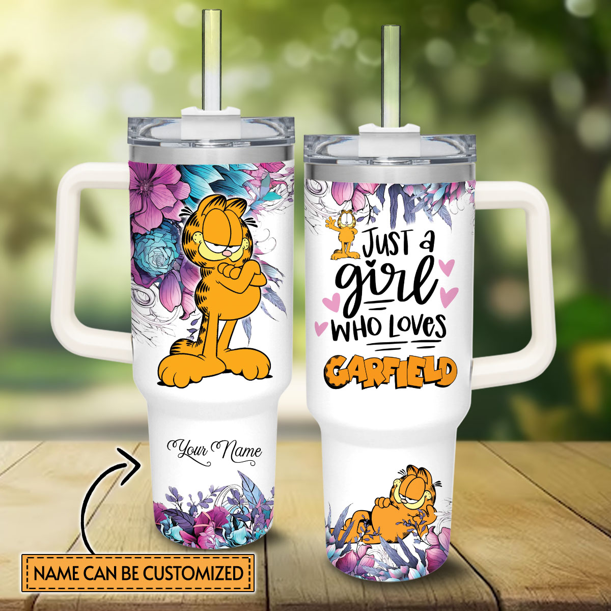 Garfield Cartoon Custom Stanley Cup 40 oz 30 oz Tumbler With HandleTVC2301828