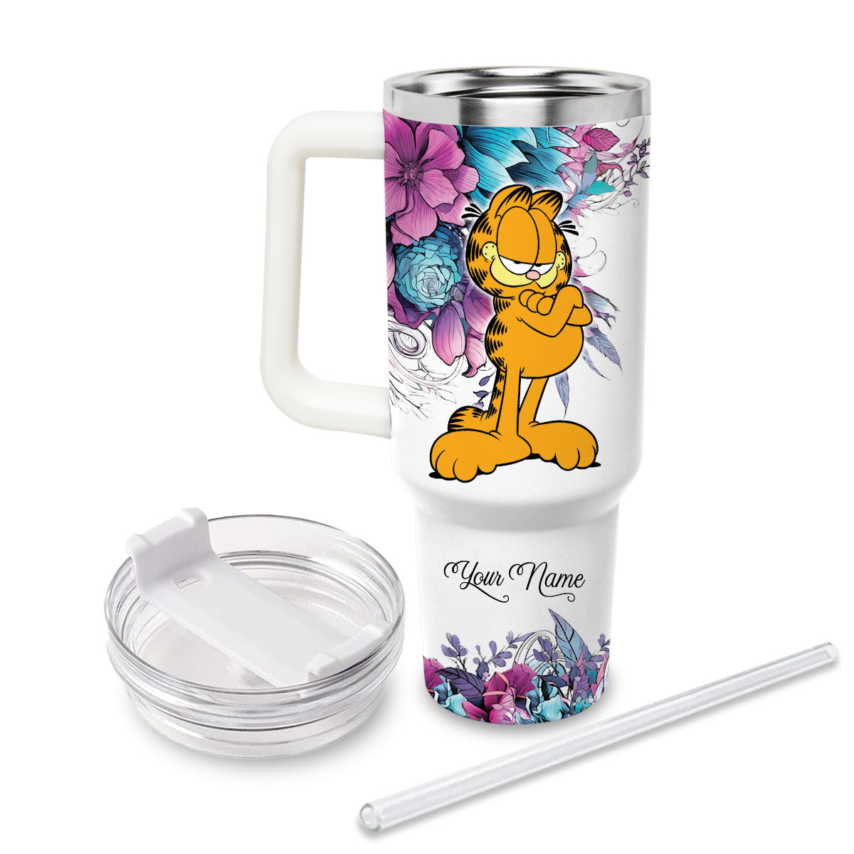 Garfield Cartoon Custom Stanley Cup 40 oz 30 oz Tumbler With HandleTVC2301828 - Image 2