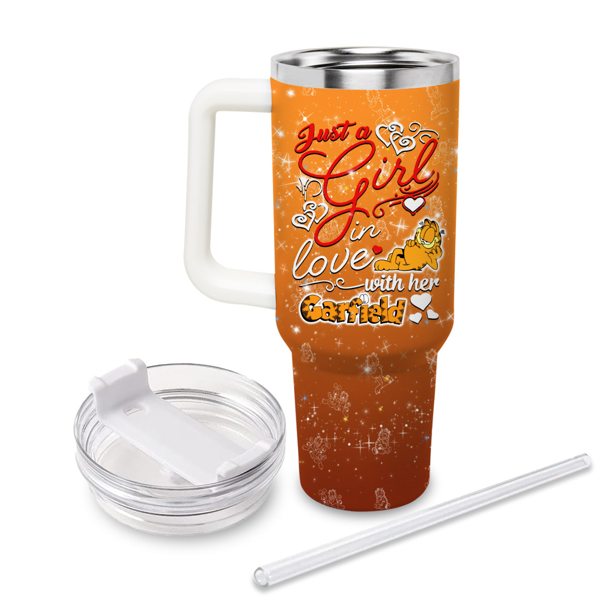 Garfield Cartoon Custom Stanley Cup 40 oz 30 oz Tumbler With HandleTVC2301830 - Image 2
