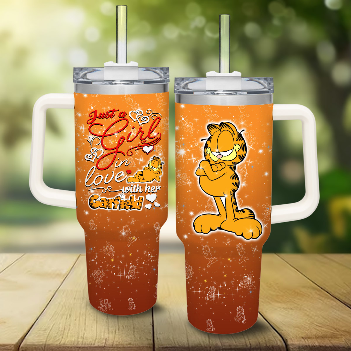 Garfield Cartoon Custom Stanley Cup 40 oz 30 oz Tumbler With HandleTVC2301830