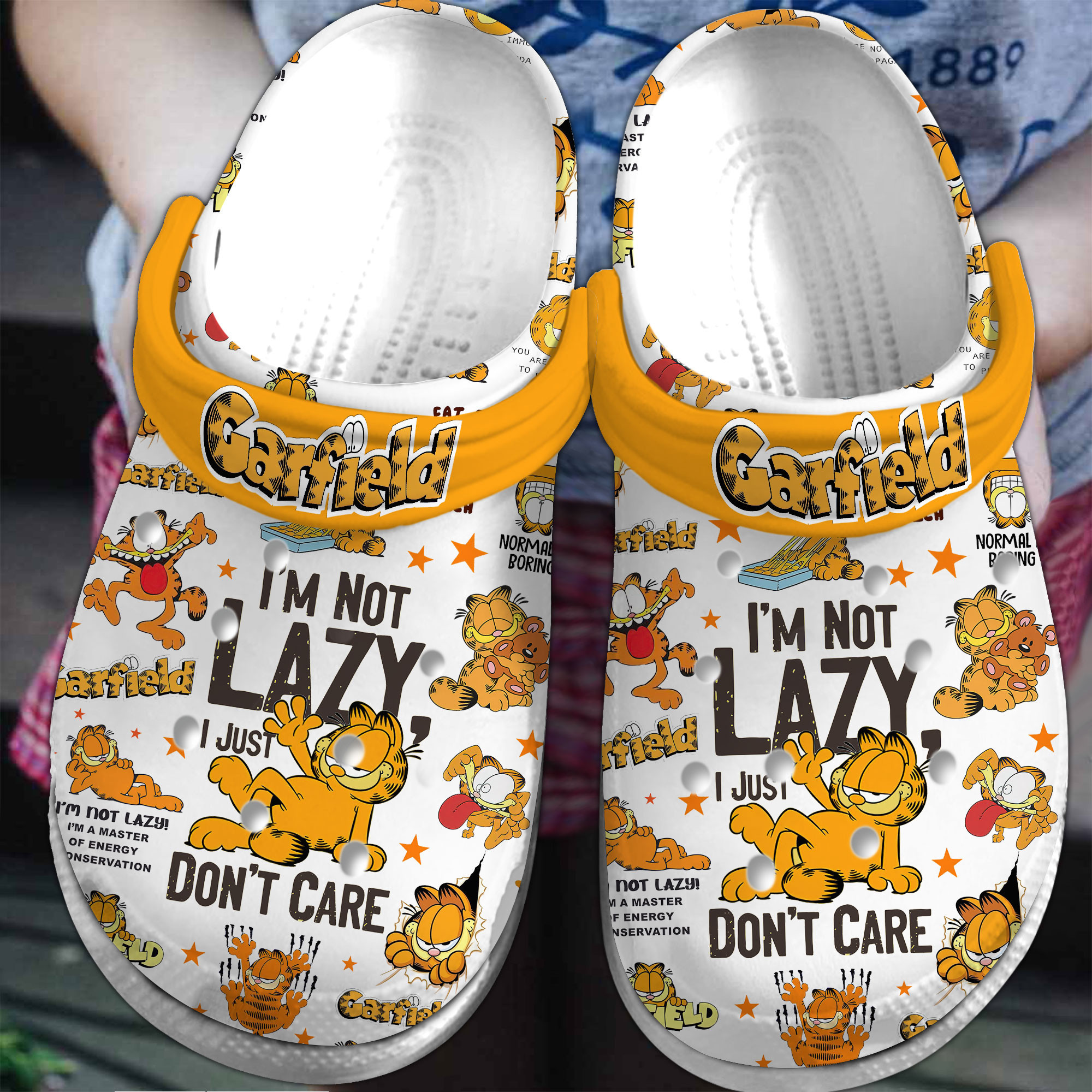 Garfield Movie Crocs Crocband Clogs Shoes Comfortable For Men Women and Kids
