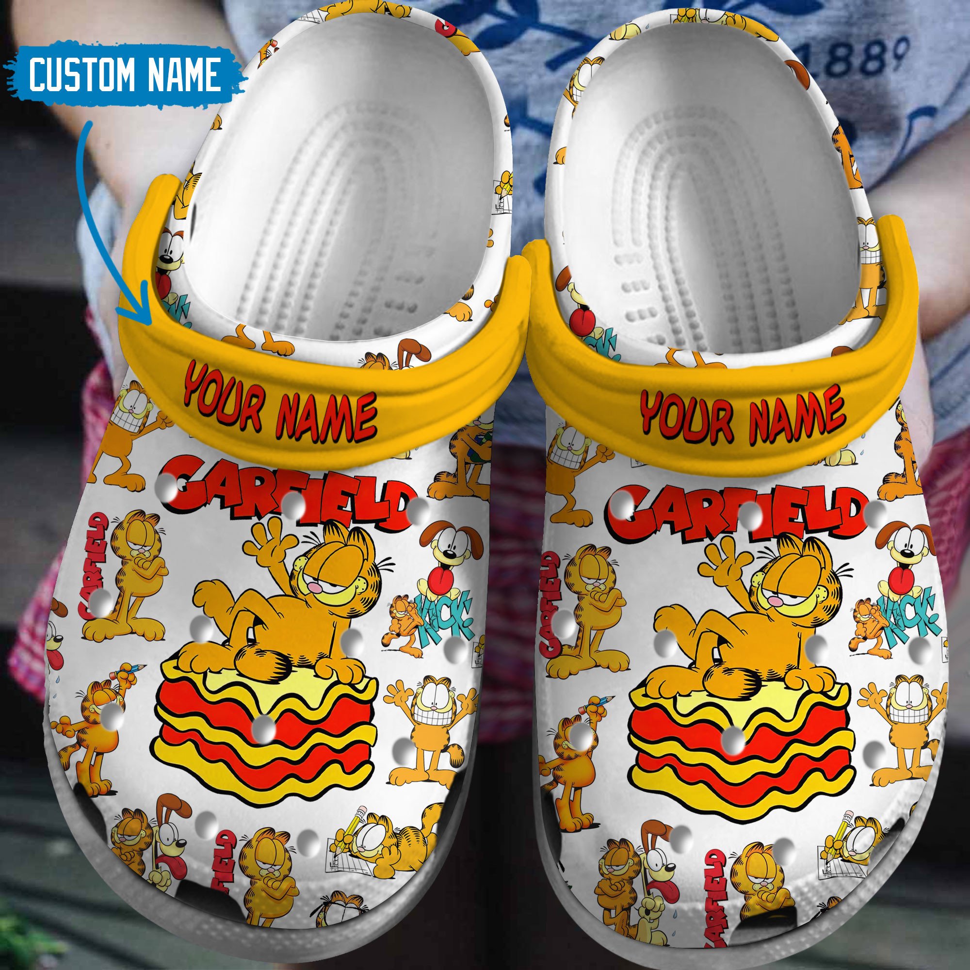 Garfield Movie Crocs Crocband Clogs Shoes Comfortable For Men Women and Kids