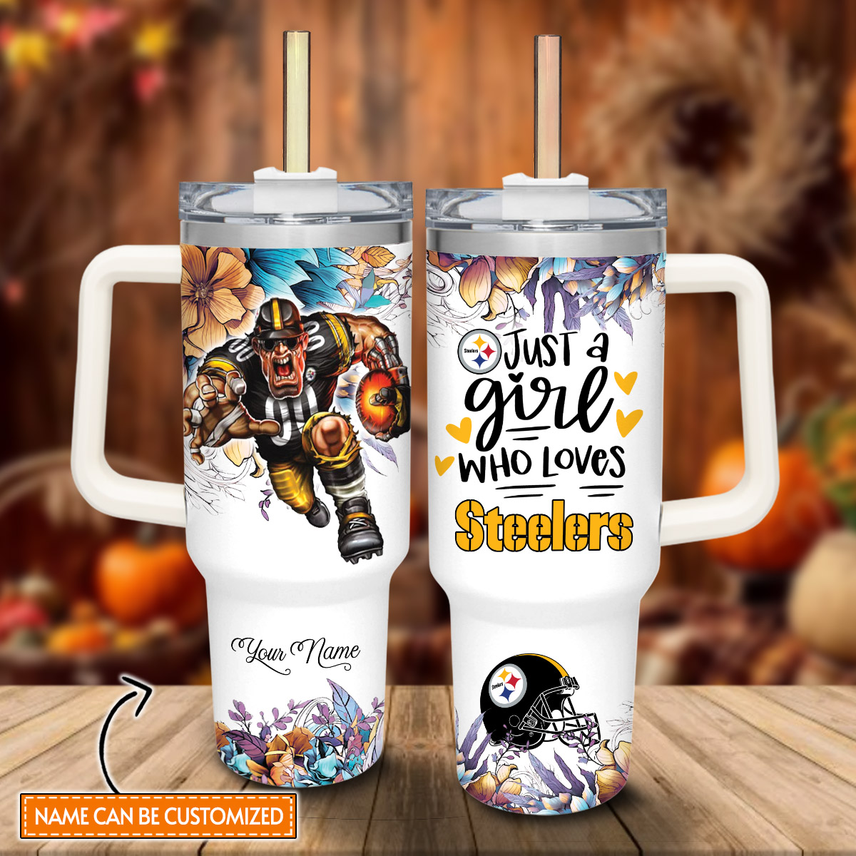 Garfield Pittsburgh Steelers Cartoon Custom Stanley Cup 40 oz 30 oz Tumbler With HandleTVC2301815