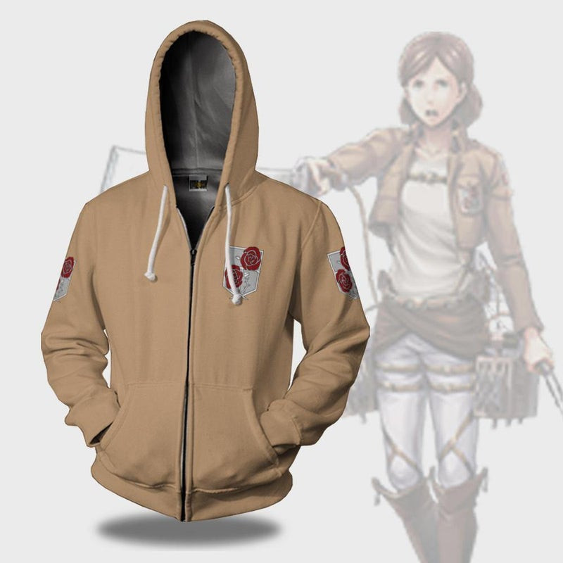 Garrison Attack On Titan Anime 3D All Over Print Hoodie, Zip Hoodie