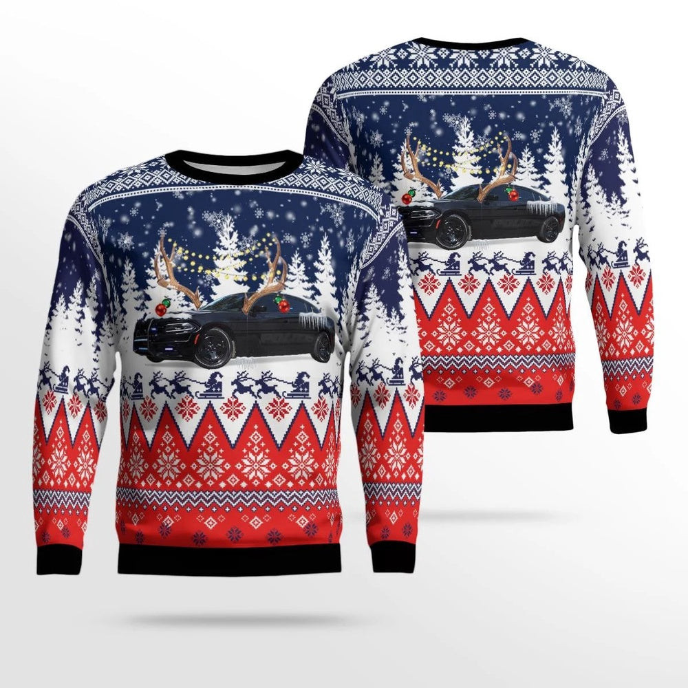 Gaston Police Department Christmas AOP Ugly Sweater Xmas Unisex Sweater Christmas Gifts For Men Women