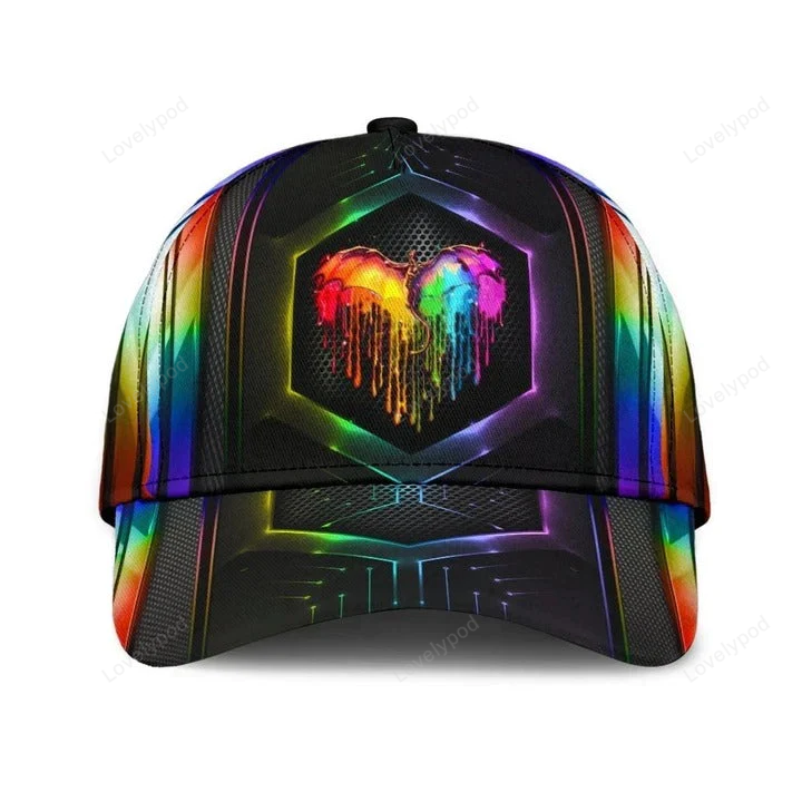 Gay Pride 3D Baseball Cap, Hope Will Never Be Silent Lgbt Printing Baseball Cap Hat, Lesbian Cap Trucker Hats Custom Hats Gifts For Men & Women