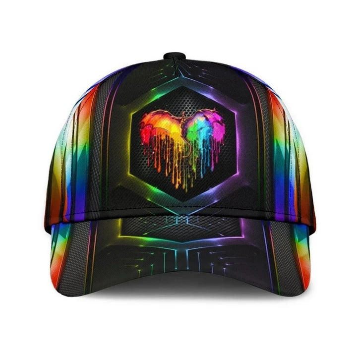 Gay Pride 3D Baseball Cap, Hope Will Never Be Silent Lgbt Printing Baseball Cap Hat, Lesbian Cap Trucker Hats Custom Hats Gifts For Men & Women