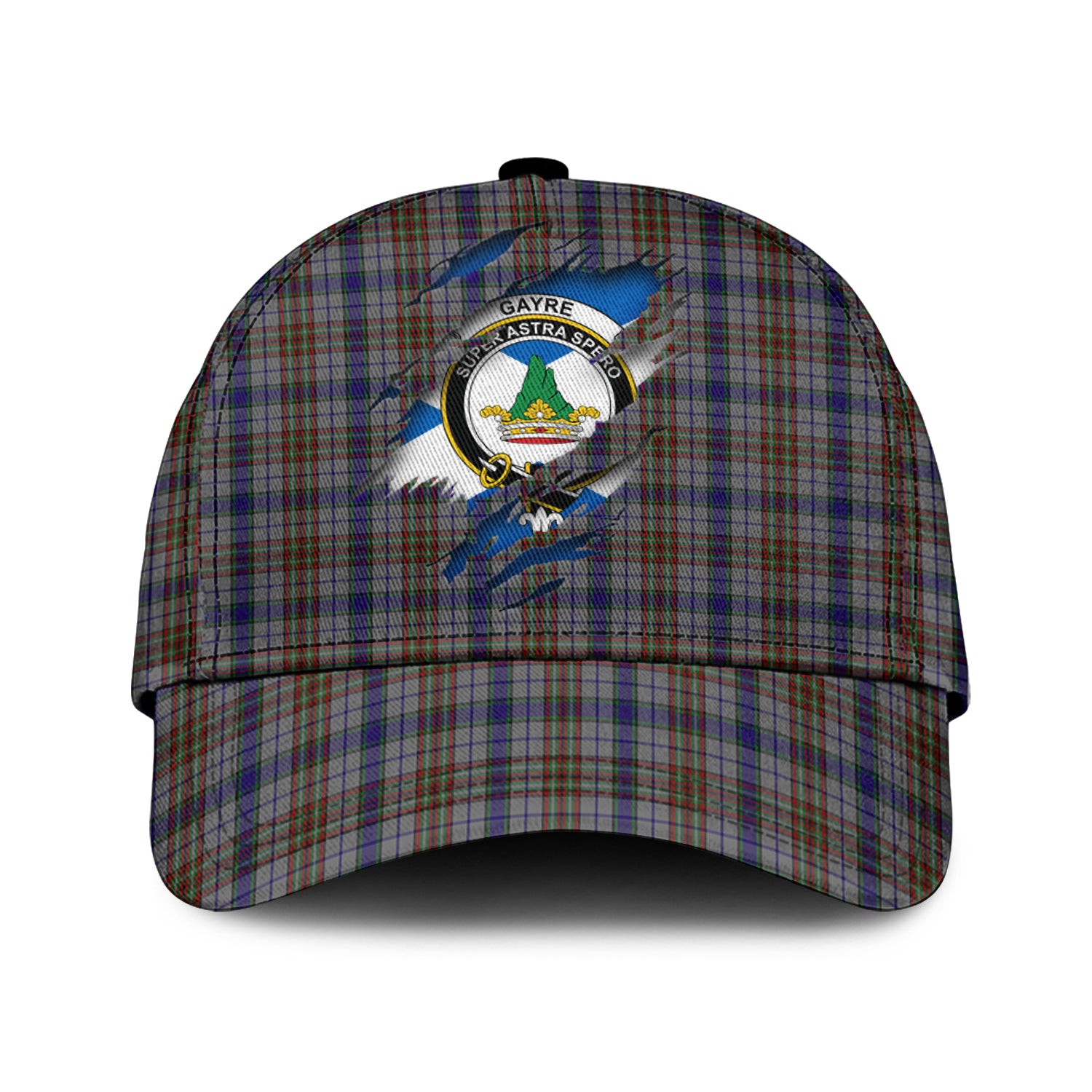 Gayre Hunting Tartan Plaid Cap, Family Crest In Me Style Tartan Baseball Cap TS23 Trucker Hats Custom Hats Gifts For Men & Women