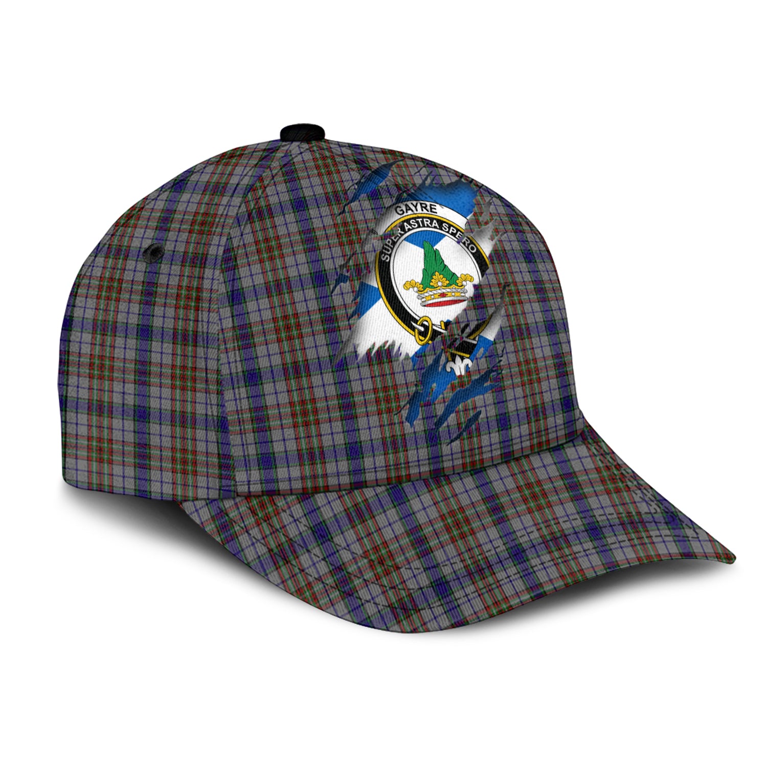 Gayre Hunting Tartan Plaid Cap, Family Crest In Me Style Tartan Baseball Cap TS23 Trucker Hats Custom Hats Gifts For Men & Women