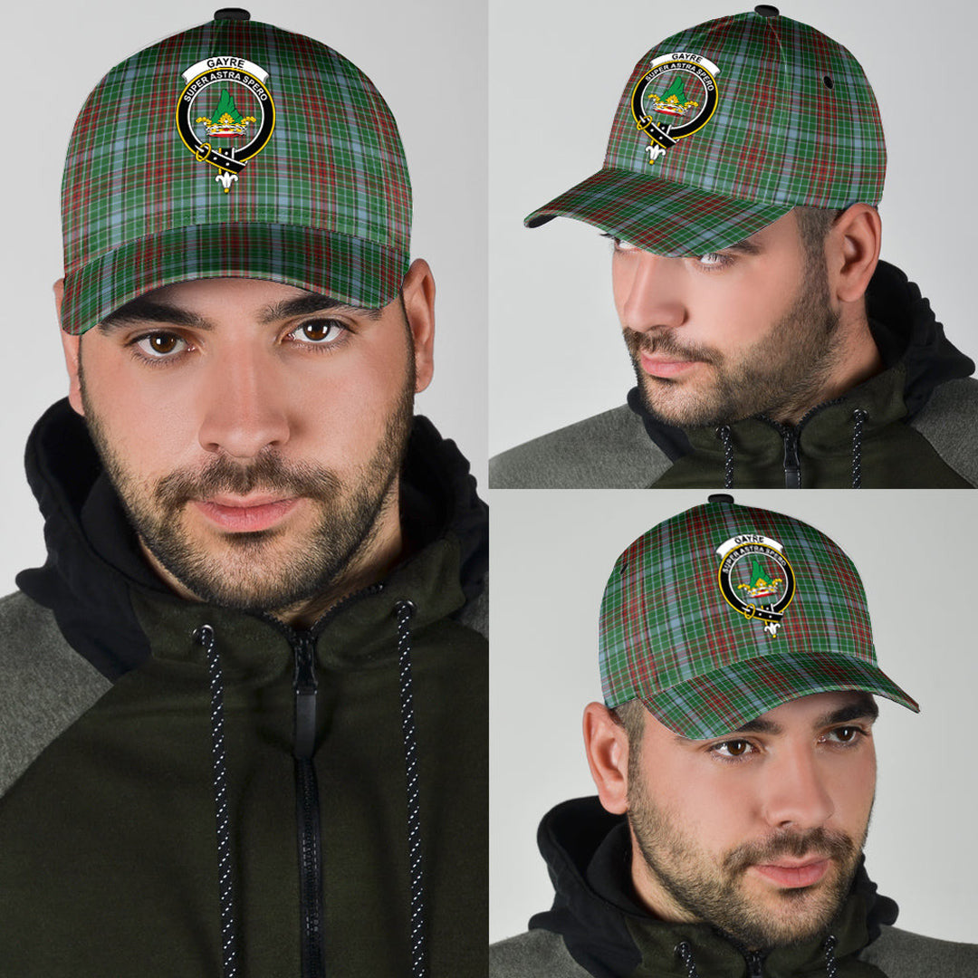 Gayre Tartan Baseball Cap, Tartan Plaid Cap with Family Crest K23 Trucker Hats Custom Hats Gifts For Men & Women