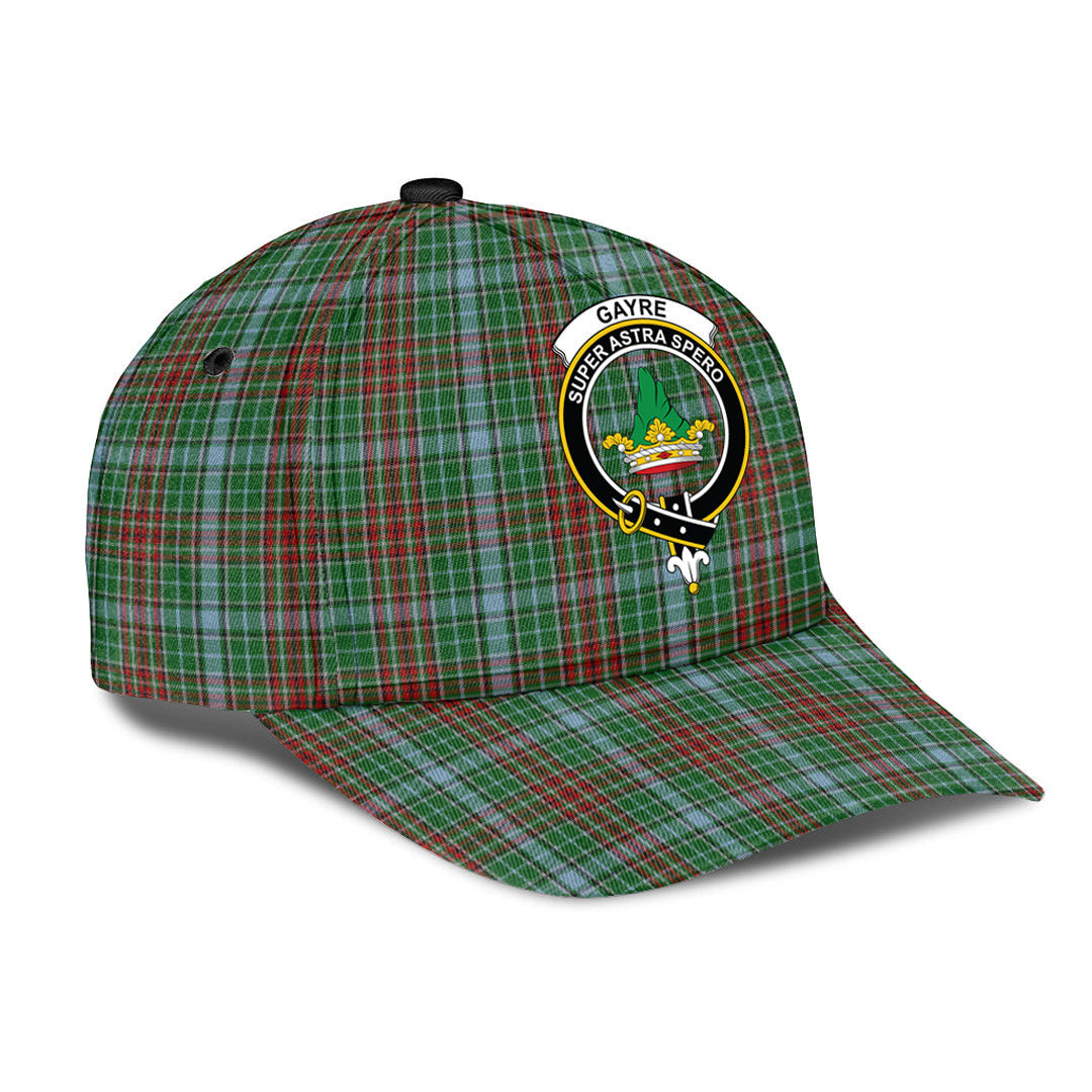 Gayre Tartan Baseball Cap, Tartan Plaid Cap with Family Crest K23 Trucker Hats Custom Hats Gifts For Men & Women