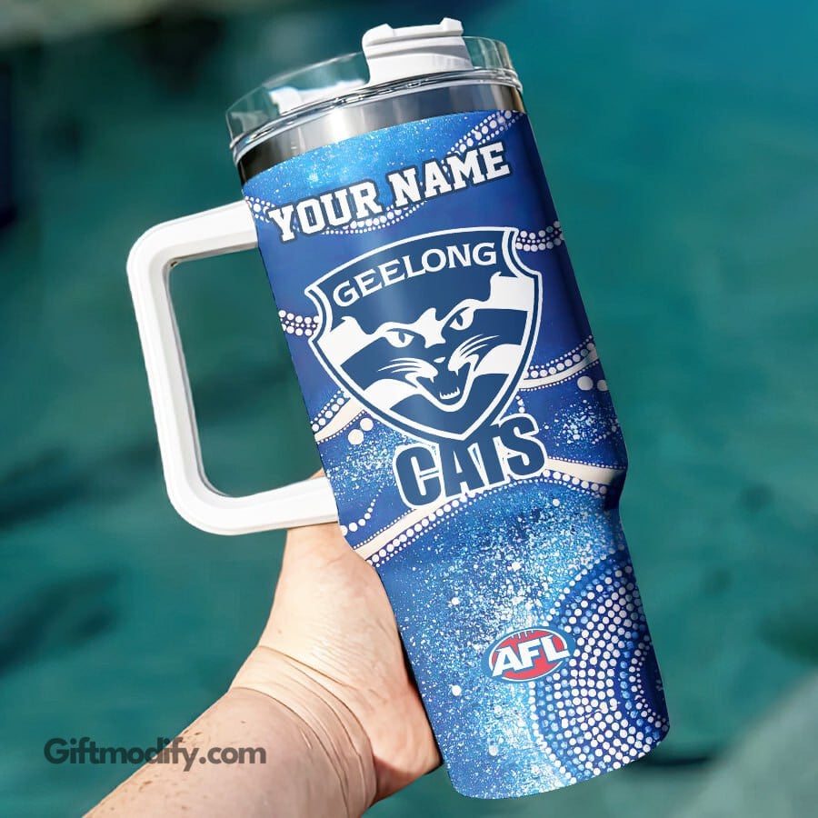 Geelong Cats AFL Glitter Custom Stanley Cup 40 oz 30 oz Tumbler With HandleTVC2301182