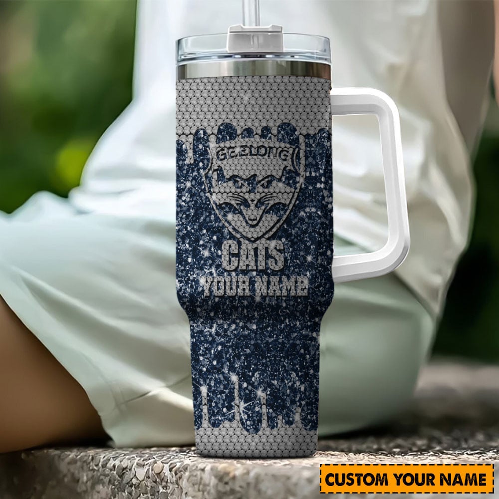 Geelong Cats AFL Glitter Custom Stanley Cup 40 oz 30 oz Tumbler With HandleTVC2301192