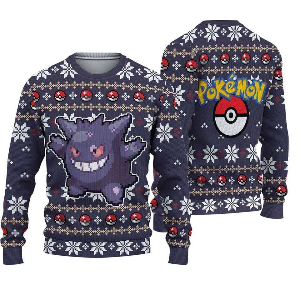 Gengar PKM Christmas Ugly Sweater