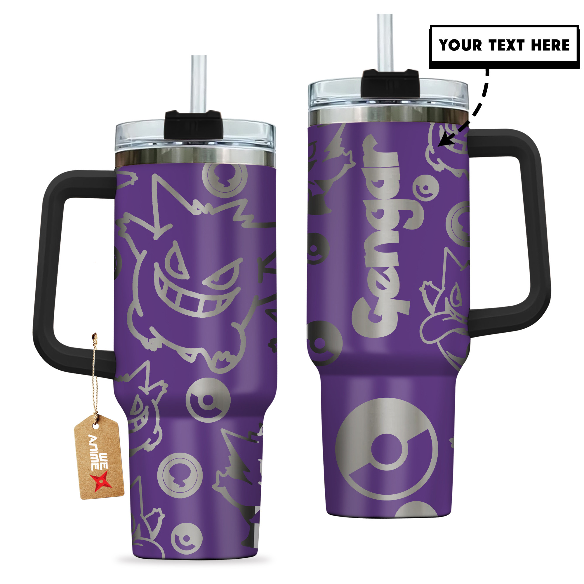 Gengar Pokemon Anime Custom Stanley Cup 40 oz 30 oz Tumbler With HandleTVC2301144 - Image 2