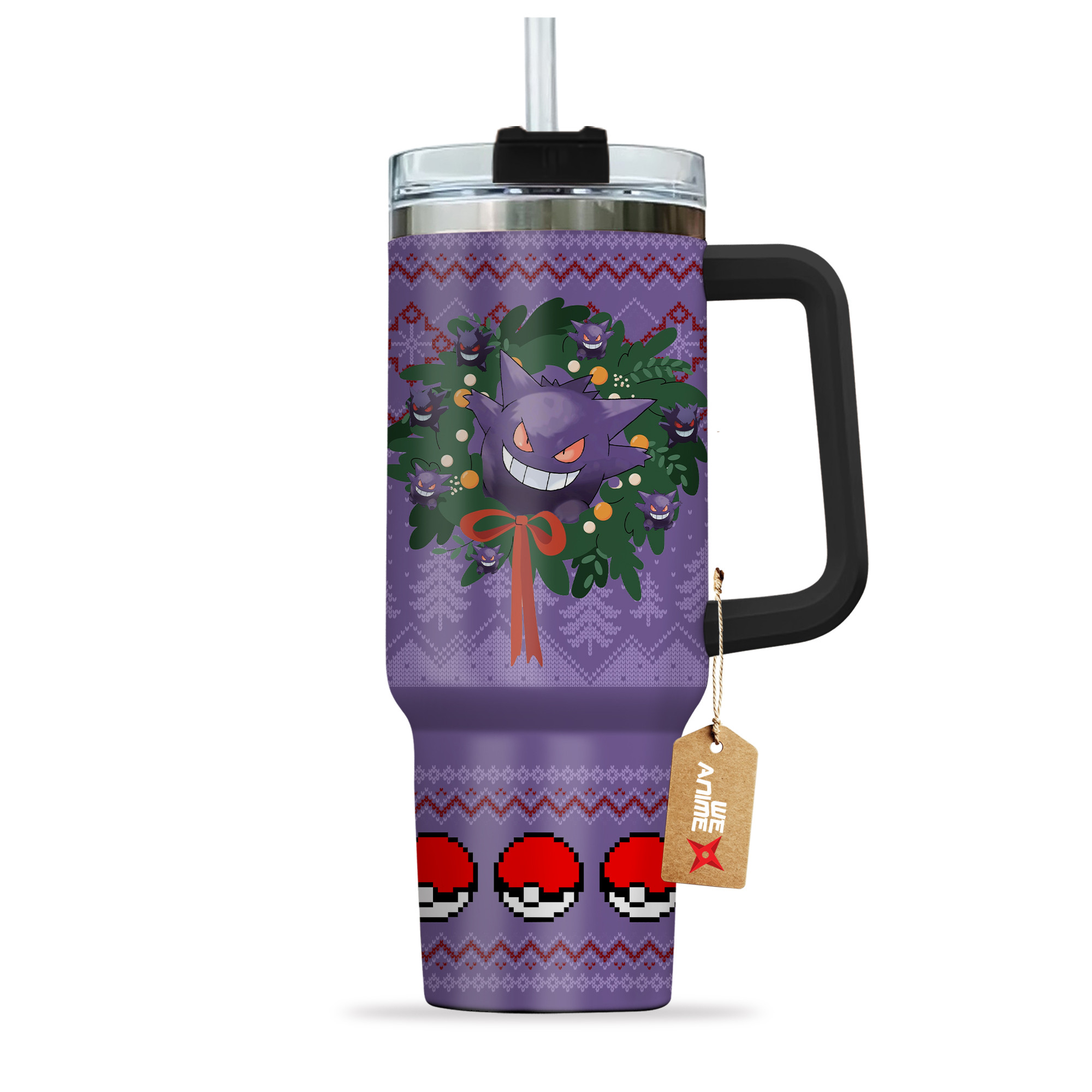 Gengar Pokemon Anime Custom Stanley Cup 40 oz 30 oz Tumbler With HandleTVC2301155 - Image 3