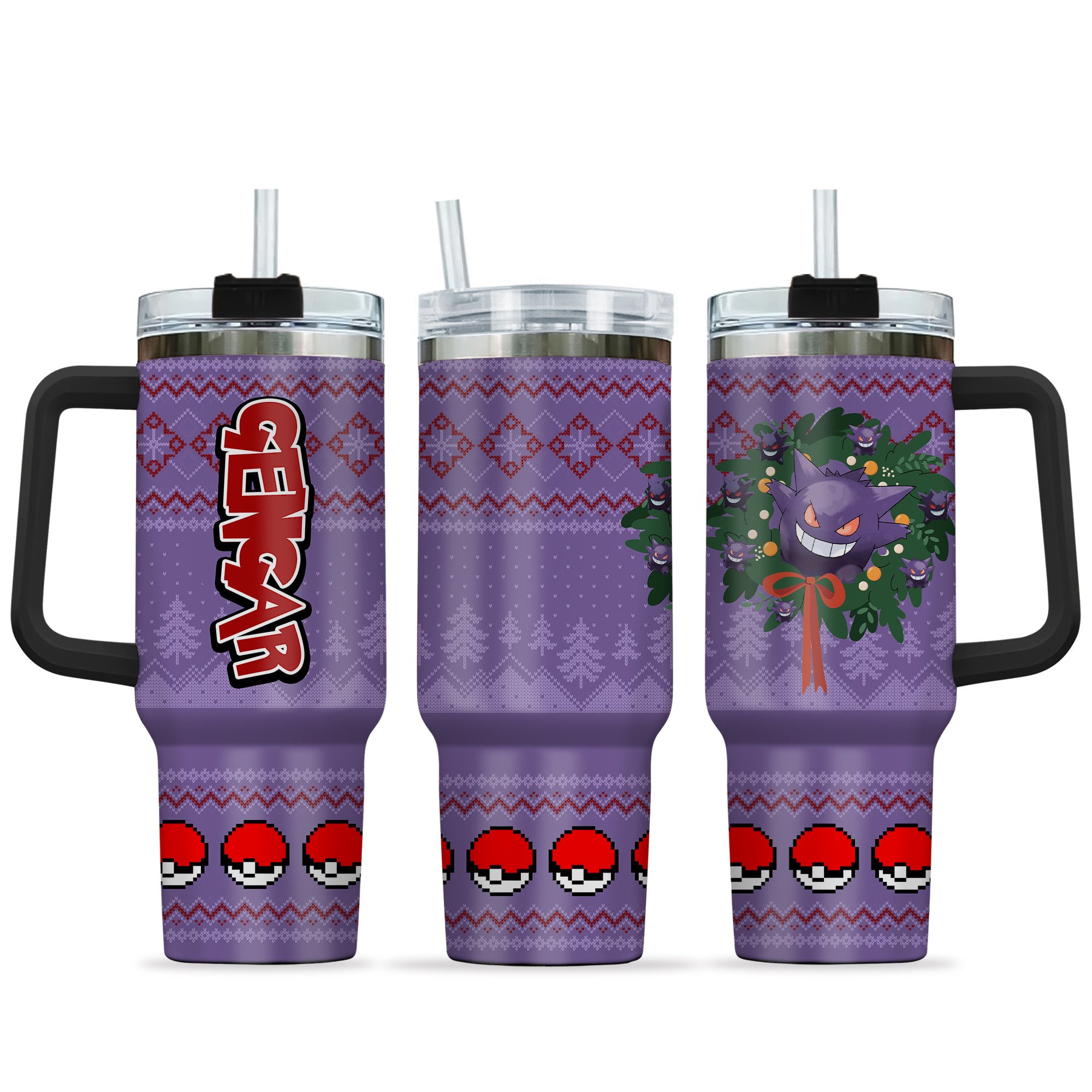 Gengar Pokemon Anime Custom Stanley Cup 40 oz 30 oz Tumbler With HandleTVC2301155