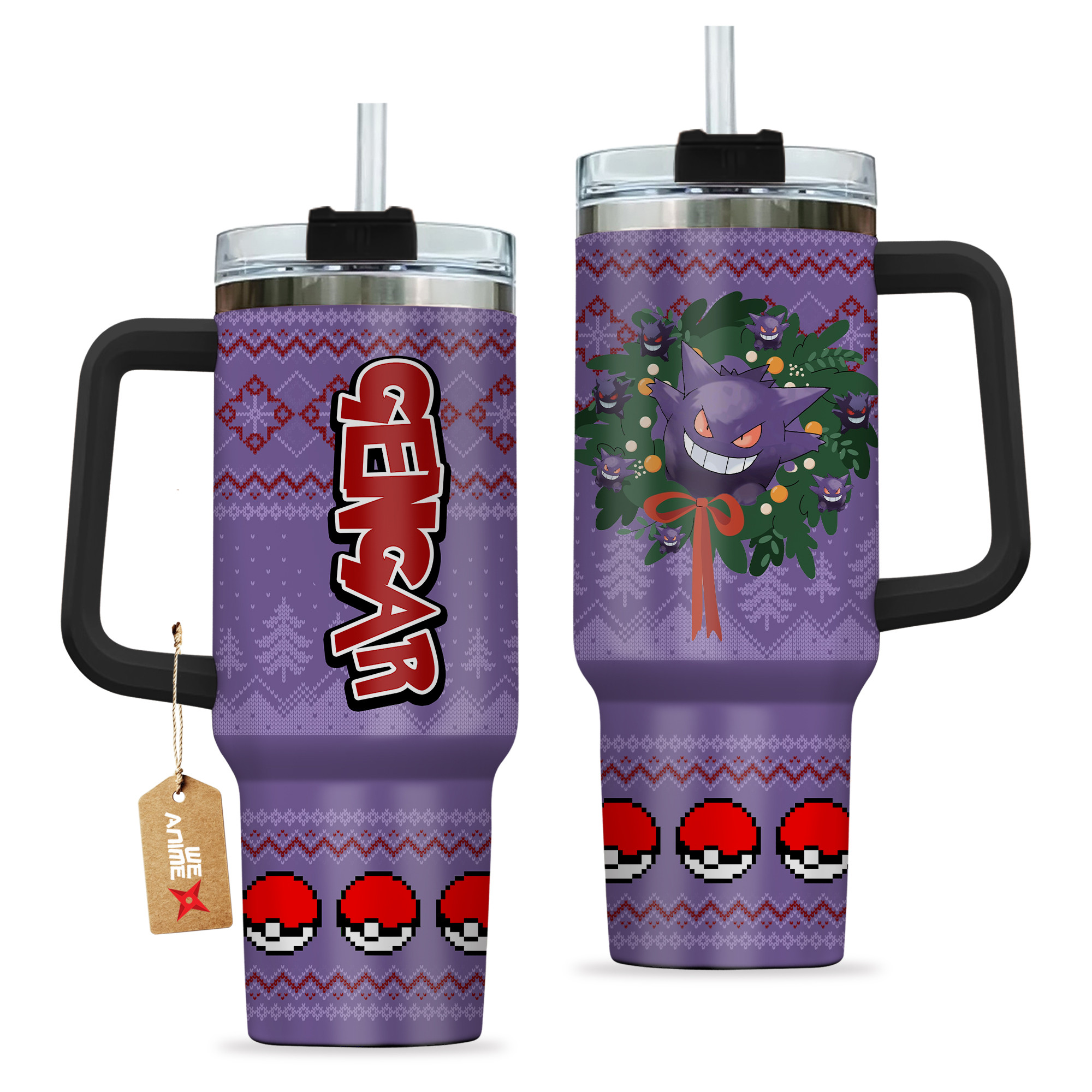 Gengar Pokemon Anime Custom Stanley Cup 40 oz 30 oz Tumbler With HandleTVC2301155 - Image 2