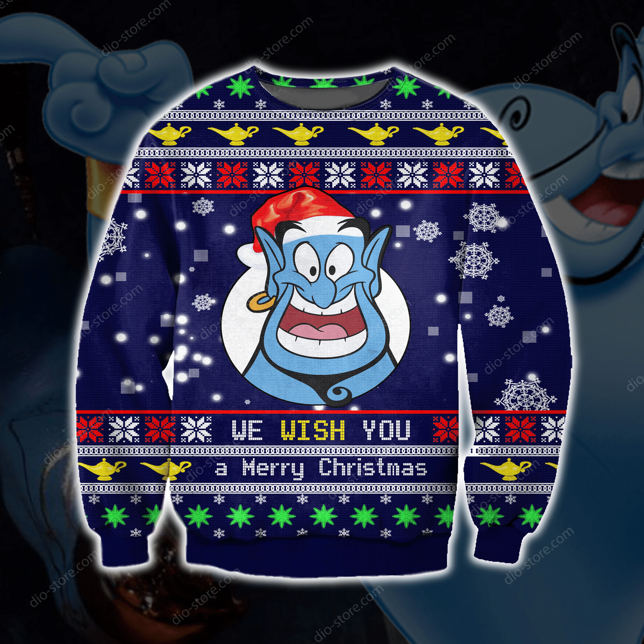 Genie Knitting Pattern 3D Print Ugly Christmas Sweater Adult 3D Funny Matching for family