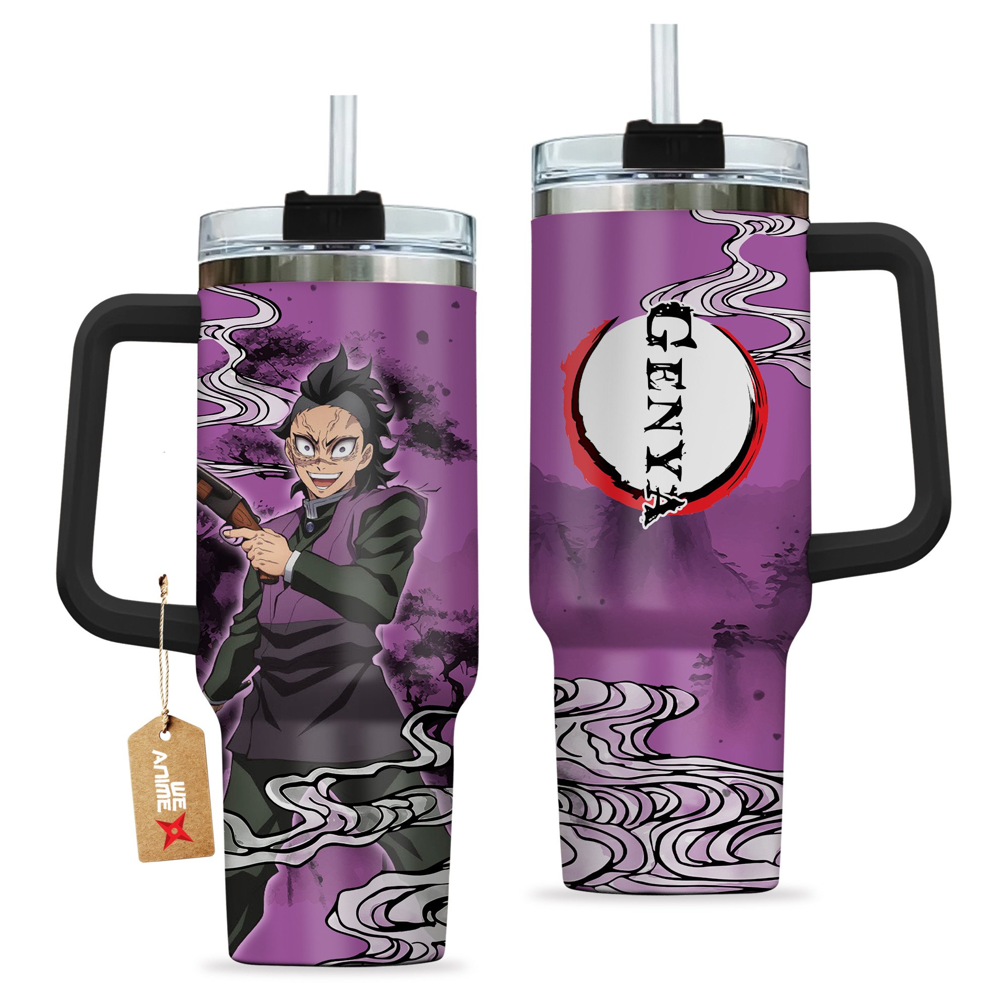 Genya Shinazugawa Kimestu no Yaiba Anime Custom Stanley Cup 40 oz 30 oz Tumbler With HandleTVC2301204