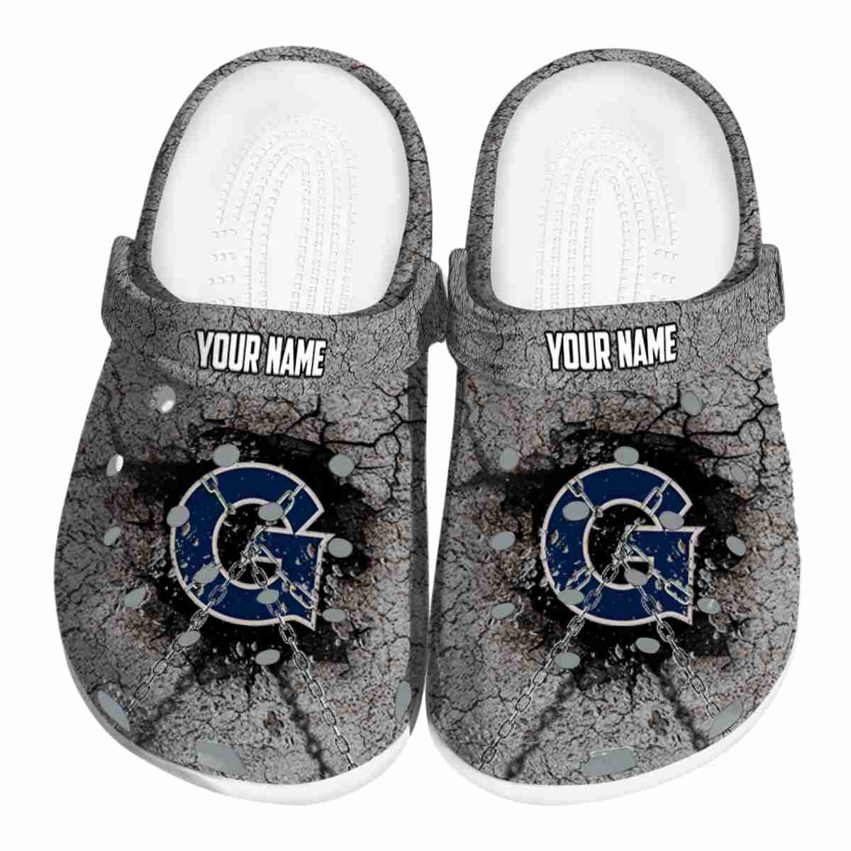 Georgetown Hoyas NCAA Sport Crocs Crocband Clogs Shoes Comfortable For Men Women and Kids