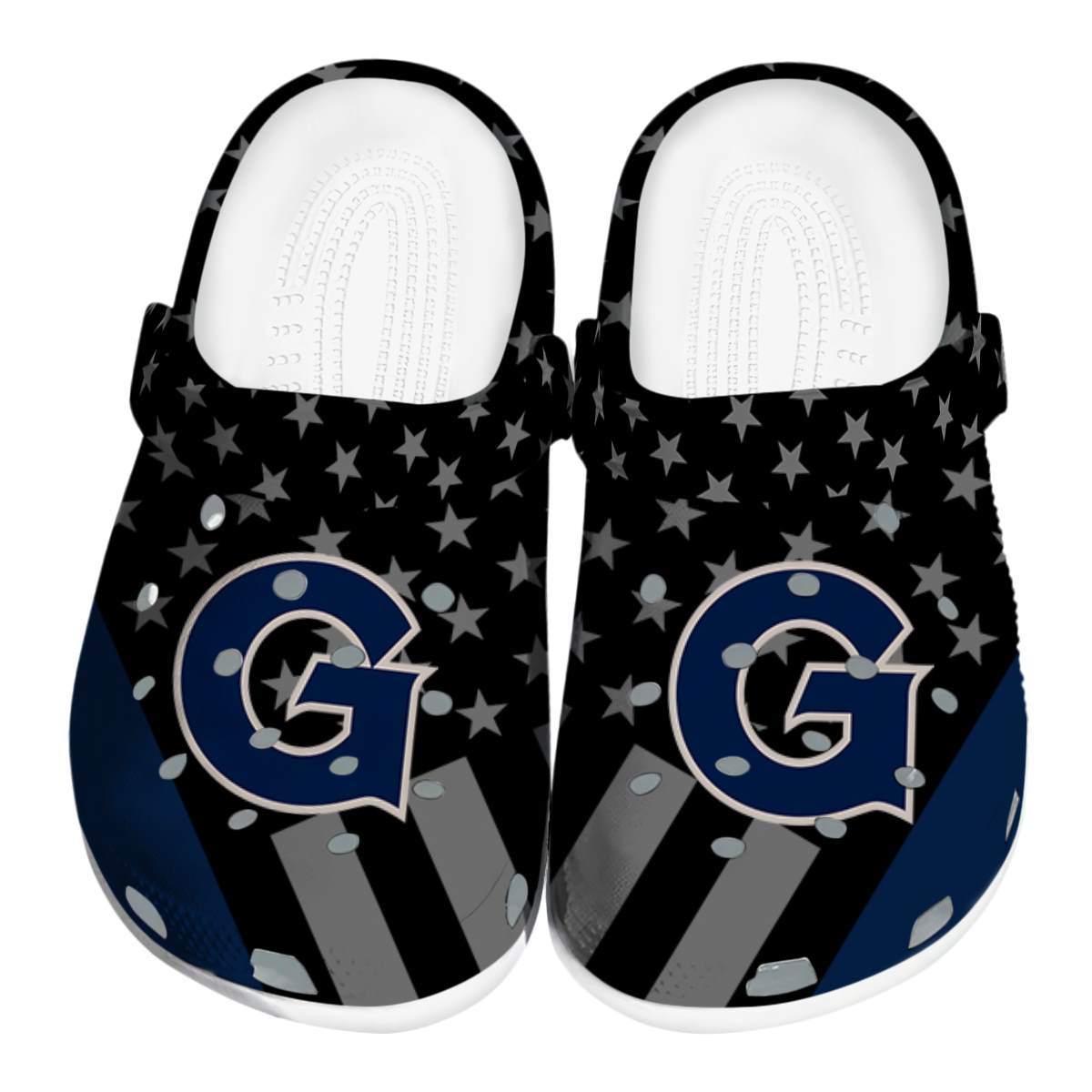 Georgetown Hoyas NCAA Sport Crocs Crocband Clogs Shoes Comfortable For Men Women and Kids
