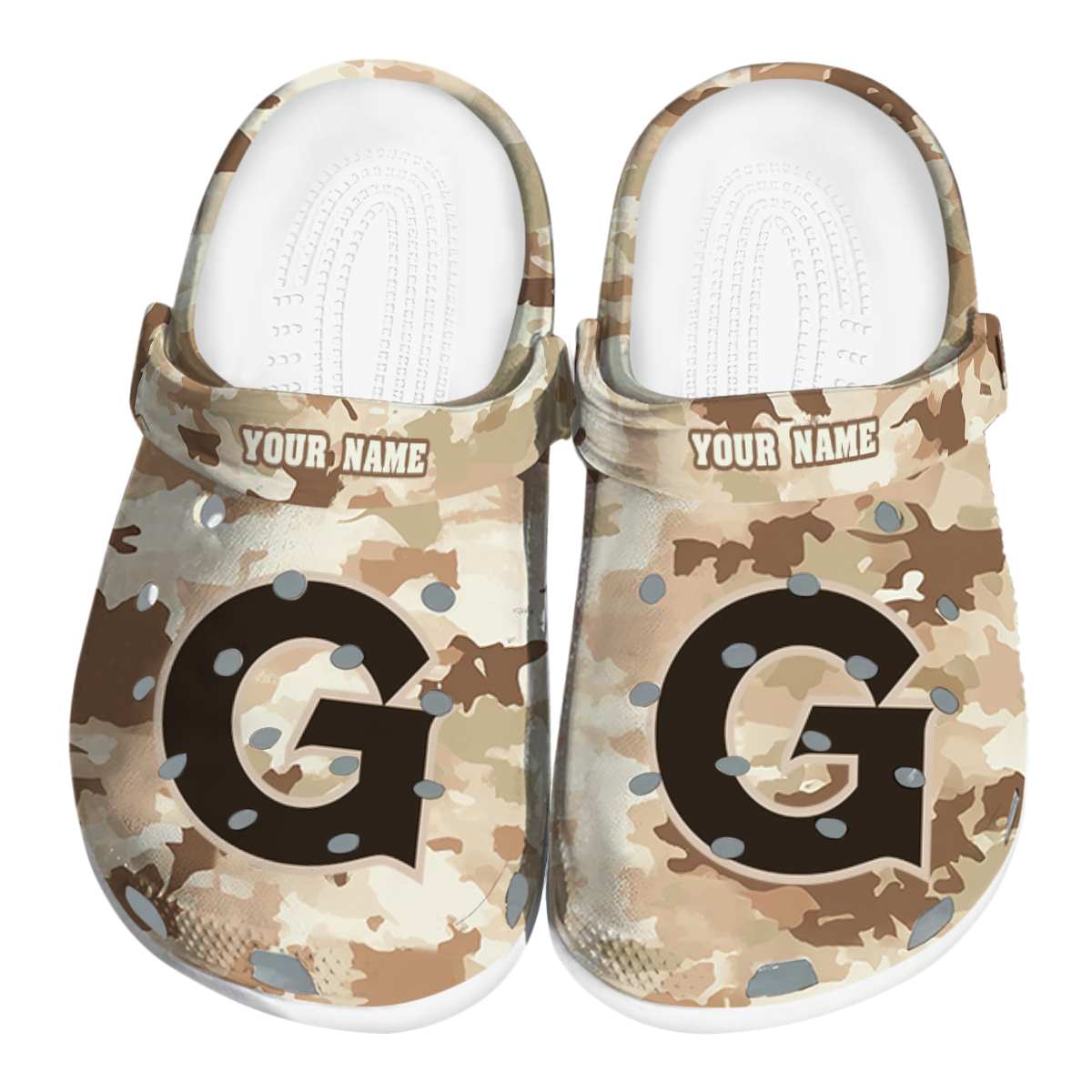 Georgetown Hoyas NCAA Sport Crocs Crocband Clogs Shoes Comfortable For Men Women and Kids