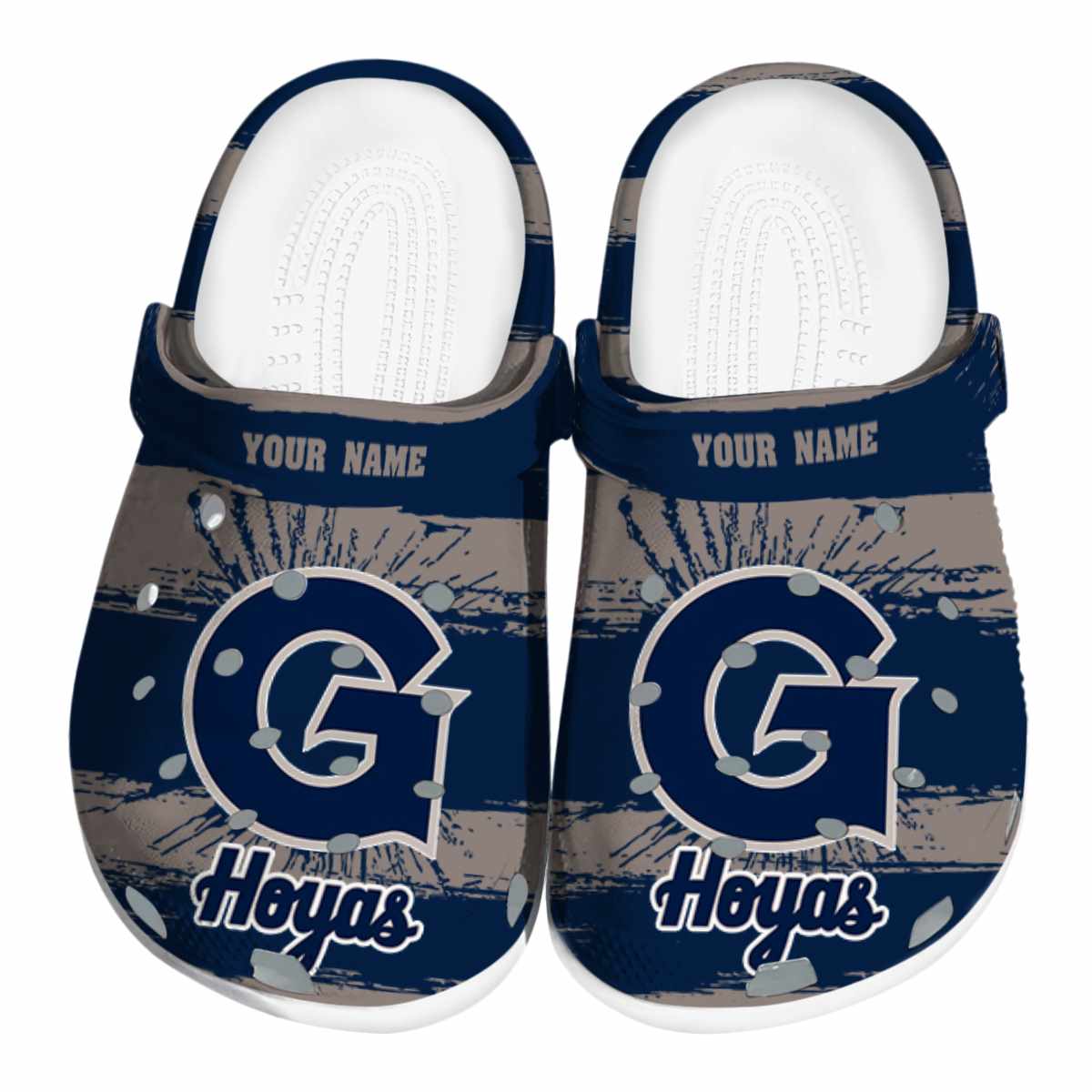 Georgetown Hoyas NCAA Sport Crocs Crocband Clogs Shoes Comfortable For Men Women and Kids