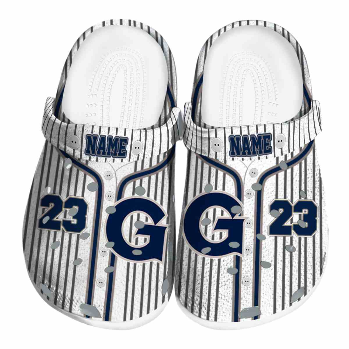 Georgetown Hoyas NCAA Sport Crocs Crocband Clogs Shoes Comfortable For Men Women and Kids