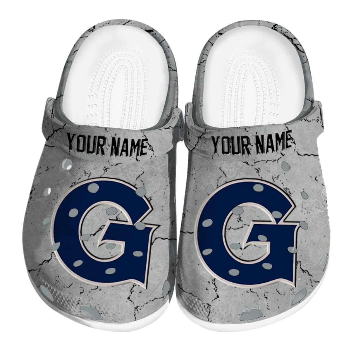 Georgetown Hoyas NCAA Sport Crocs Crocband Clogs Shoes Comfortable For Men Women and Kids