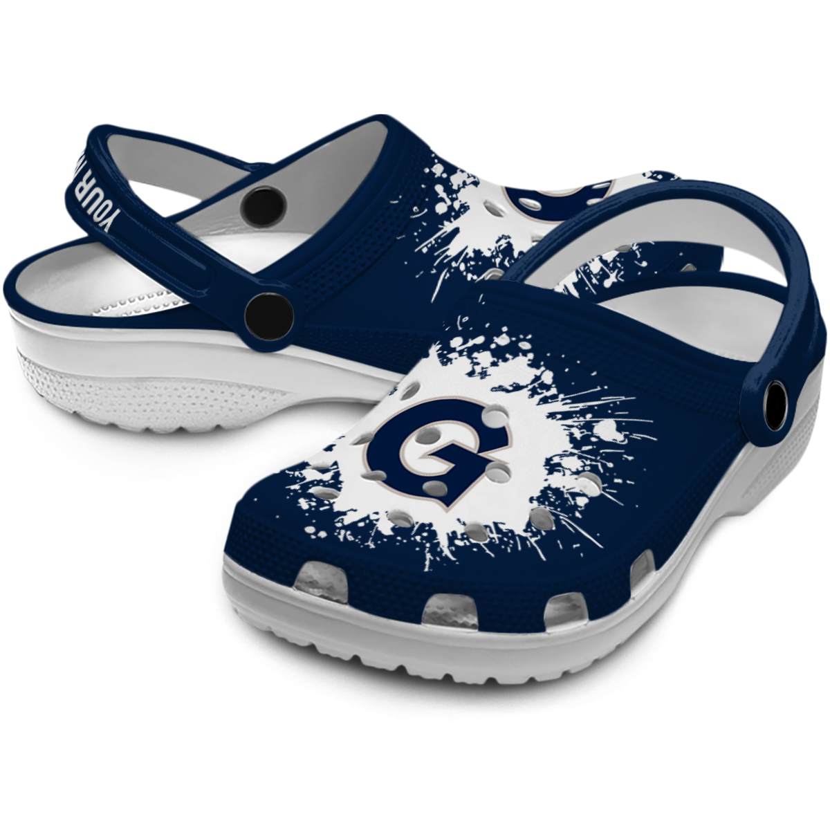 Georgetown Hoyas NCAA Sport Crocs Crocband Clogs Shoes Comfortable For Men Women and Kids - Image 3