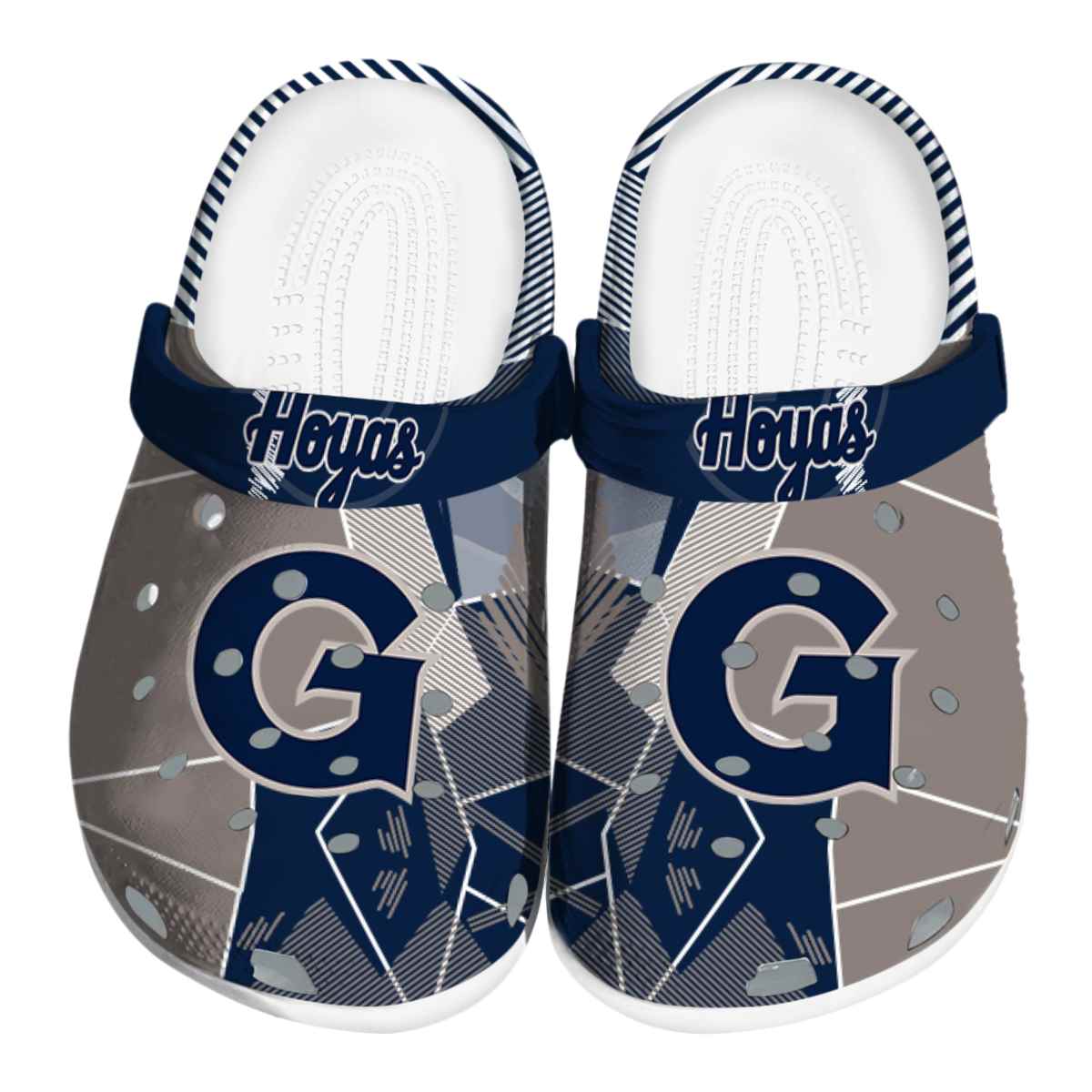 Georgetown Hoyas NCAA Sport Crocs Crocband Clogs Shoes Comfortable For Men Women and Kids
