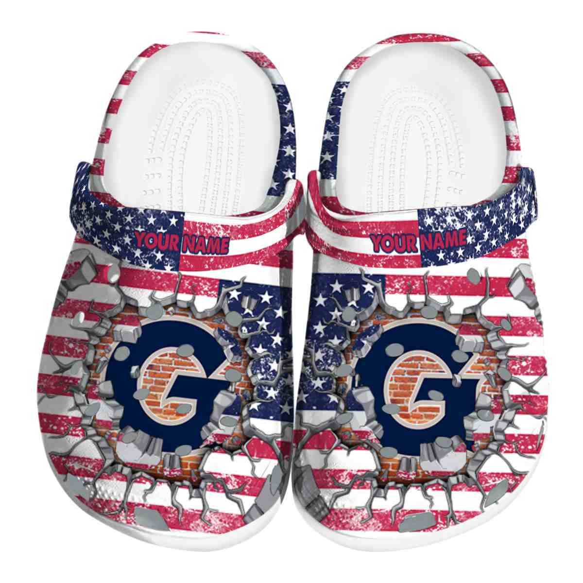 Georgetown Hoyas NCAA Sport Crocs Crocband Clogs Shoes Comfortable For Men Women and Kids