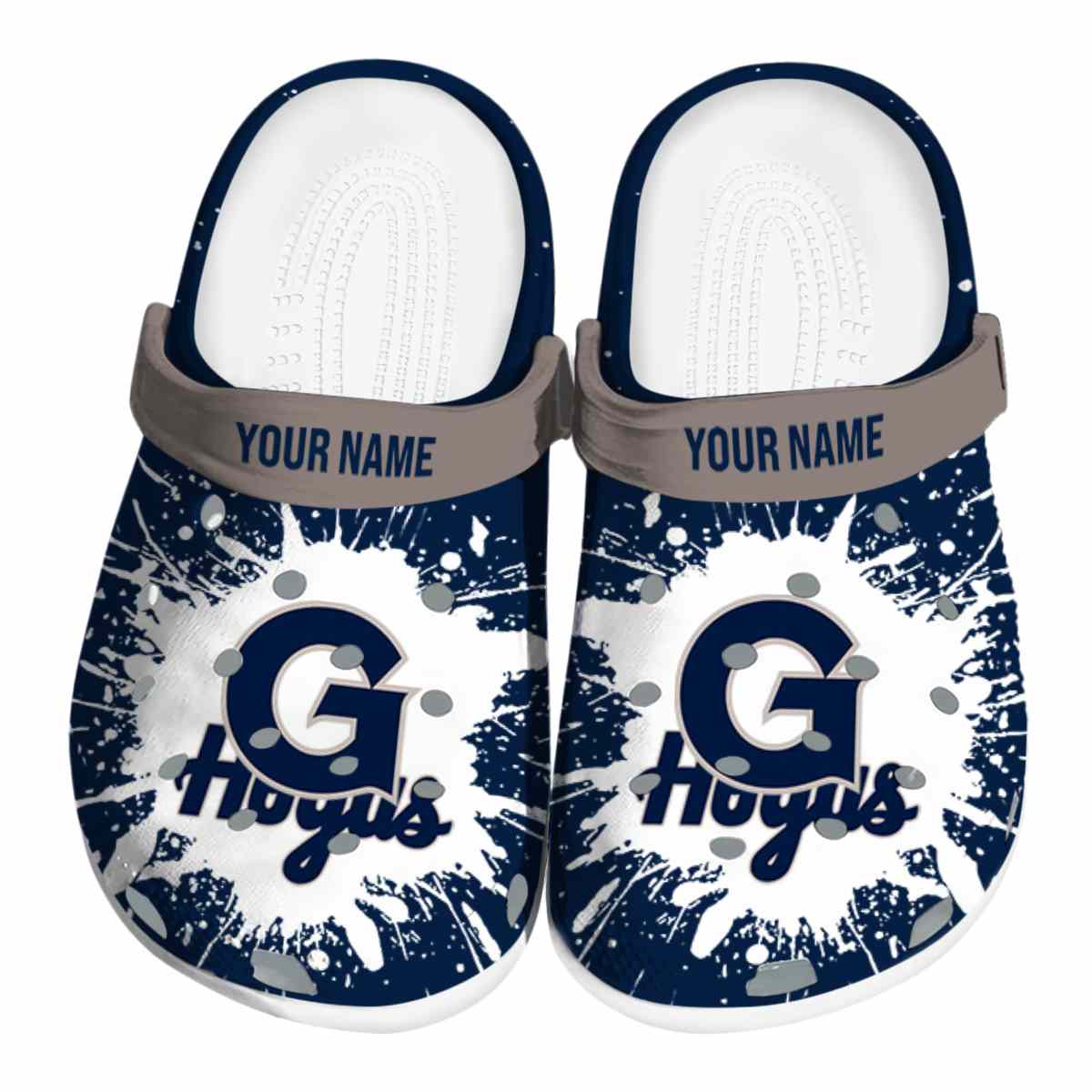 Georgetown Hoyas NCAA Sport Crocs Crocband Clogs Shoes Comfortable For Men Women and Kids
