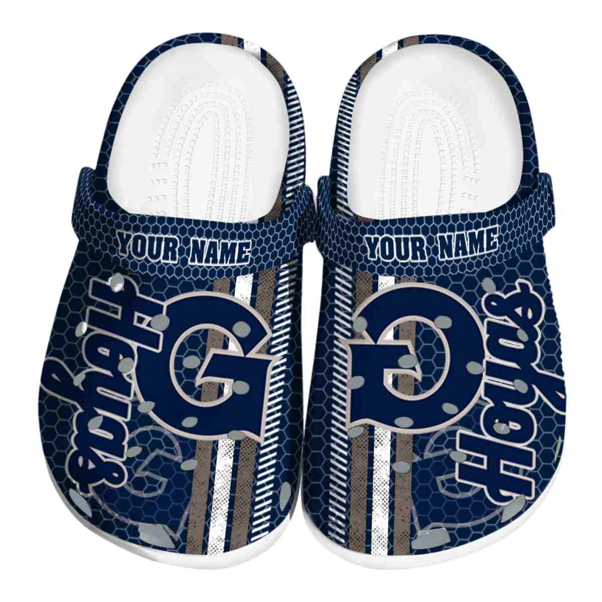 Georgetown Hoyas NCAA Sport Crocs Crocband Clogs Shoes Comfortable For Men Women and Kids