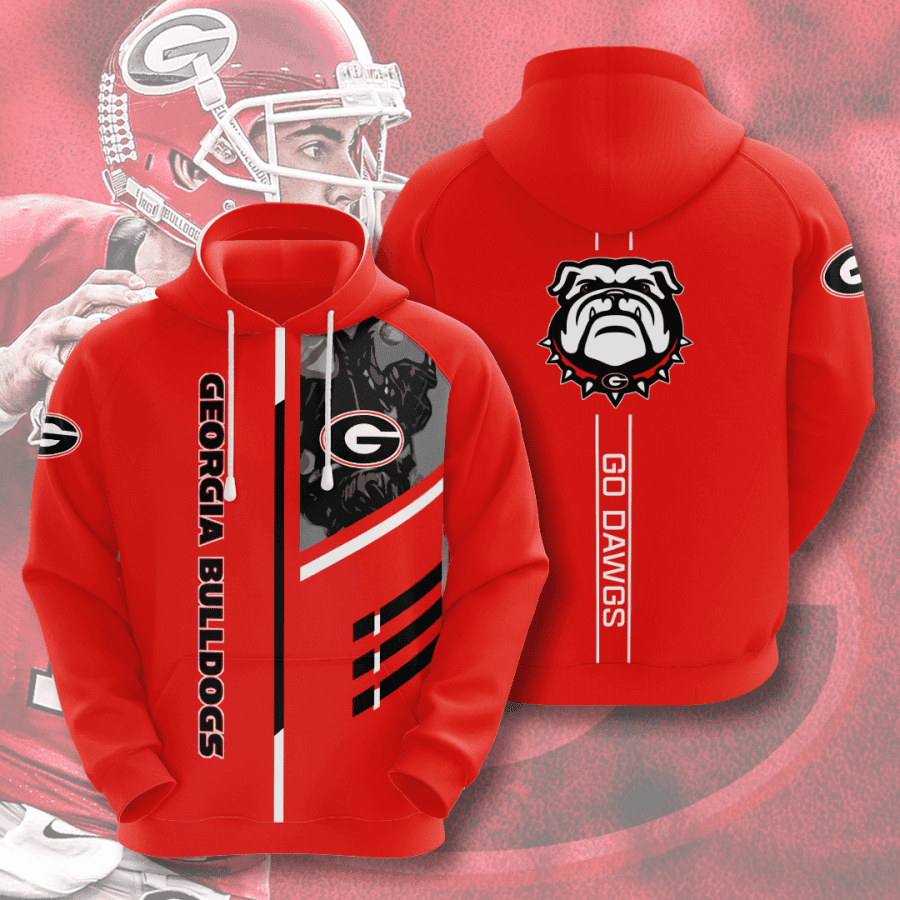 Georgia Bulldogs American Football 3D All Over Print Hoodie, Zip Hoodie