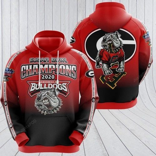 GEORGIA BULLDOGS CHAMPIONS 2020 3D All Over Print Hoodie, Zip Hoodie