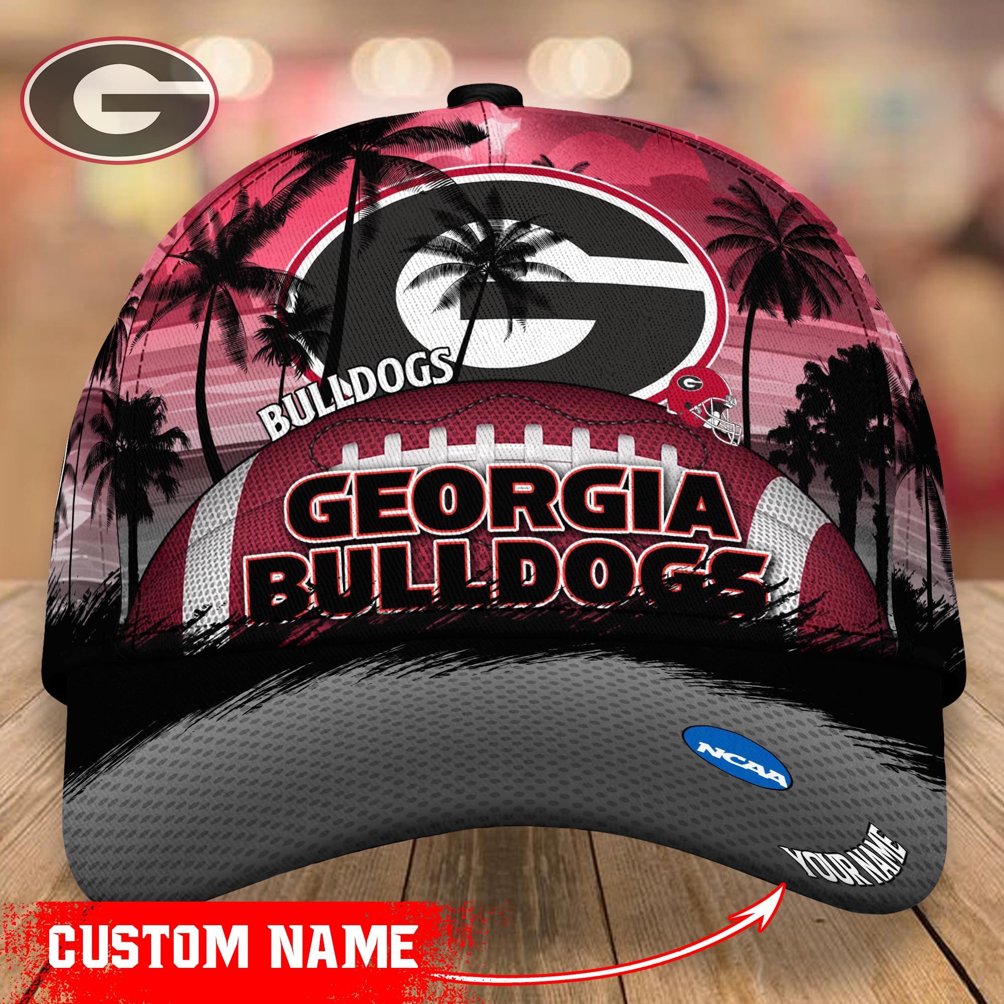 Georgia Bulldogs Custom Name Classic Caps Trucker Hats Custom Hats Gifts For Men & Women