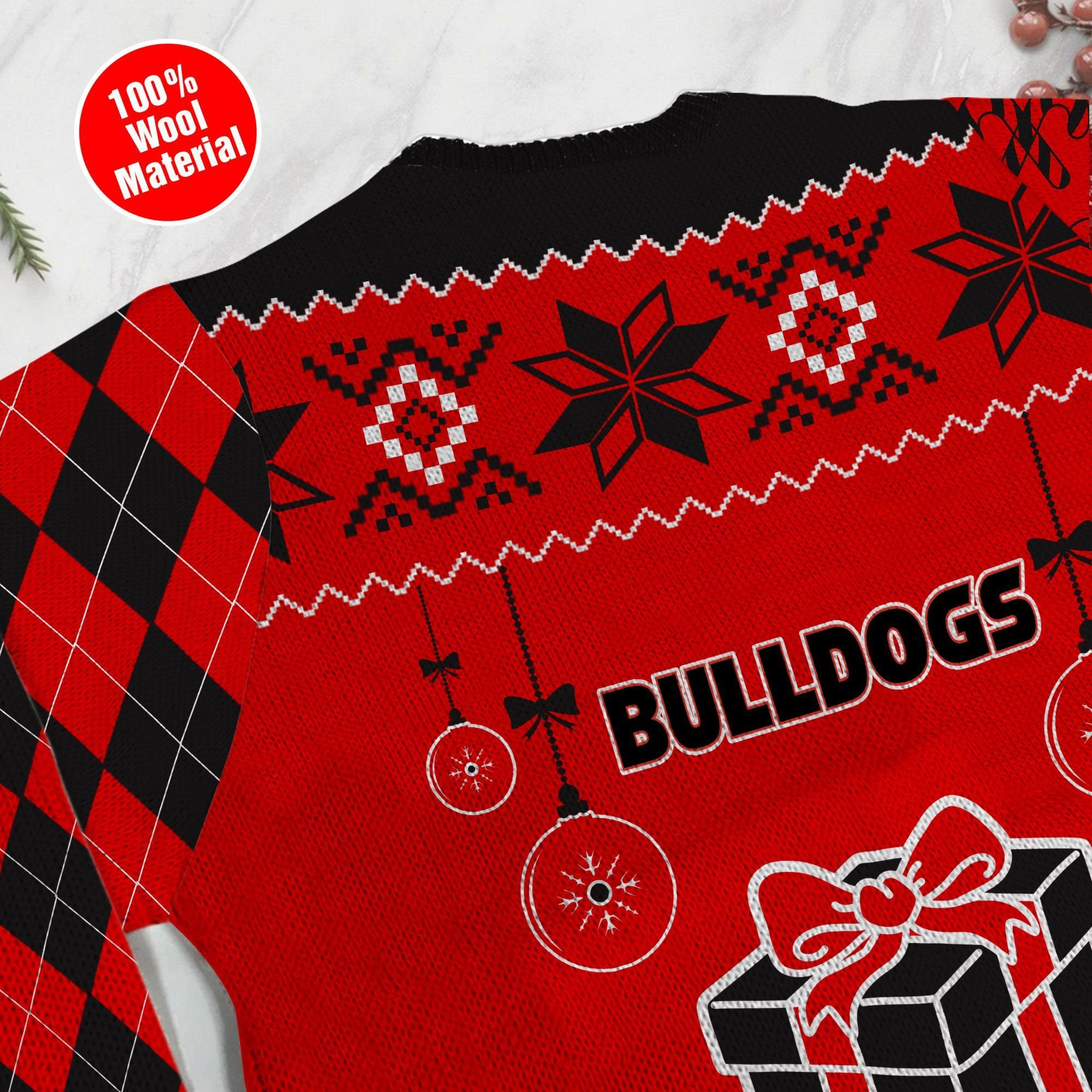 Georgia Bulldogs Funny Ugly Christmas Sweater Adult 3D Funny Matching for family - Image 5