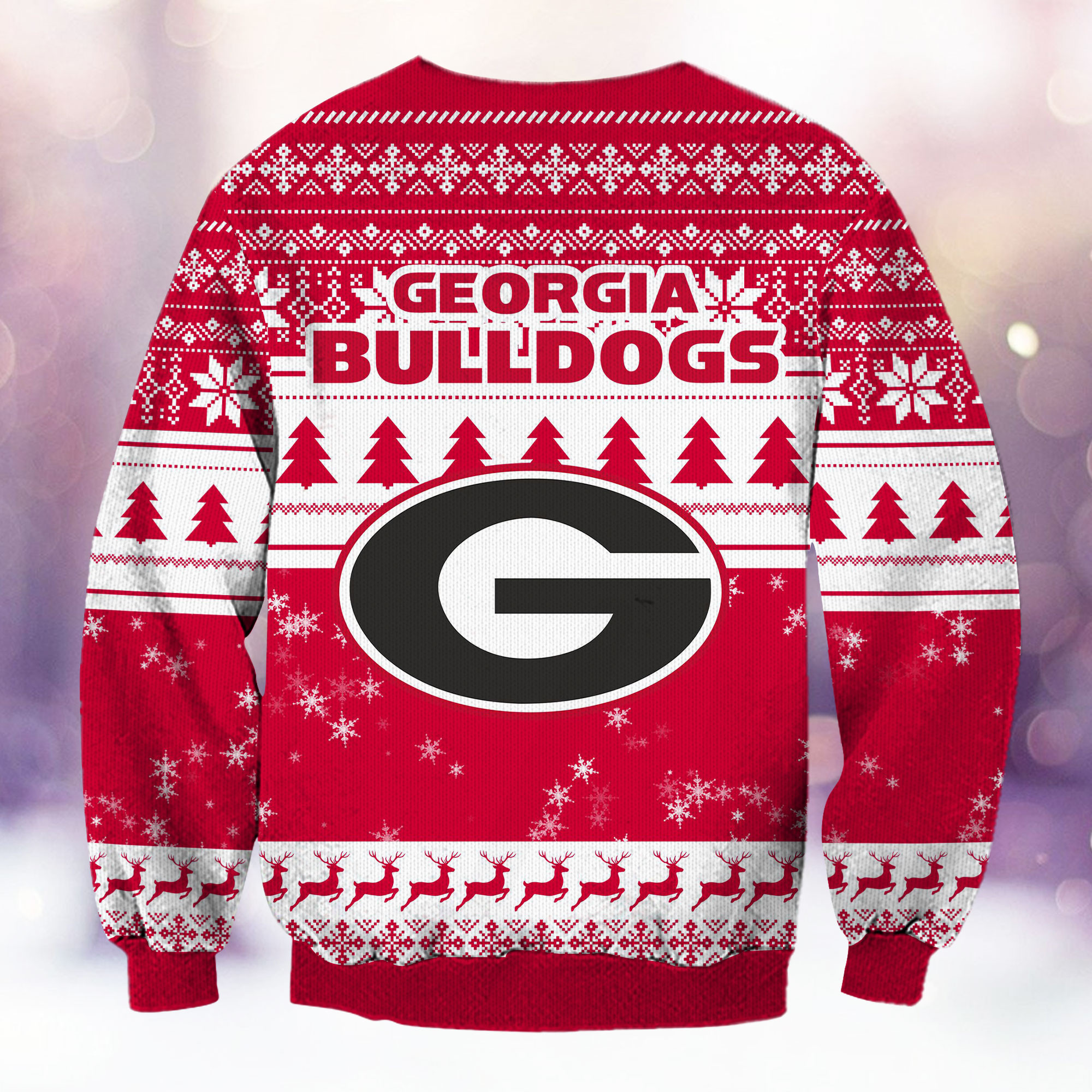 Georgia Bulldogs Grinch Ugly Christmas Sweater Adult 3D Funny Matching for family - Image 3