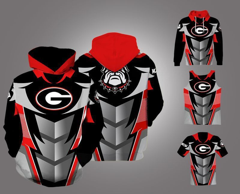 Georgia Bulldogs Ncaa 3D All Over Print Hoodie, Zip Hoodie