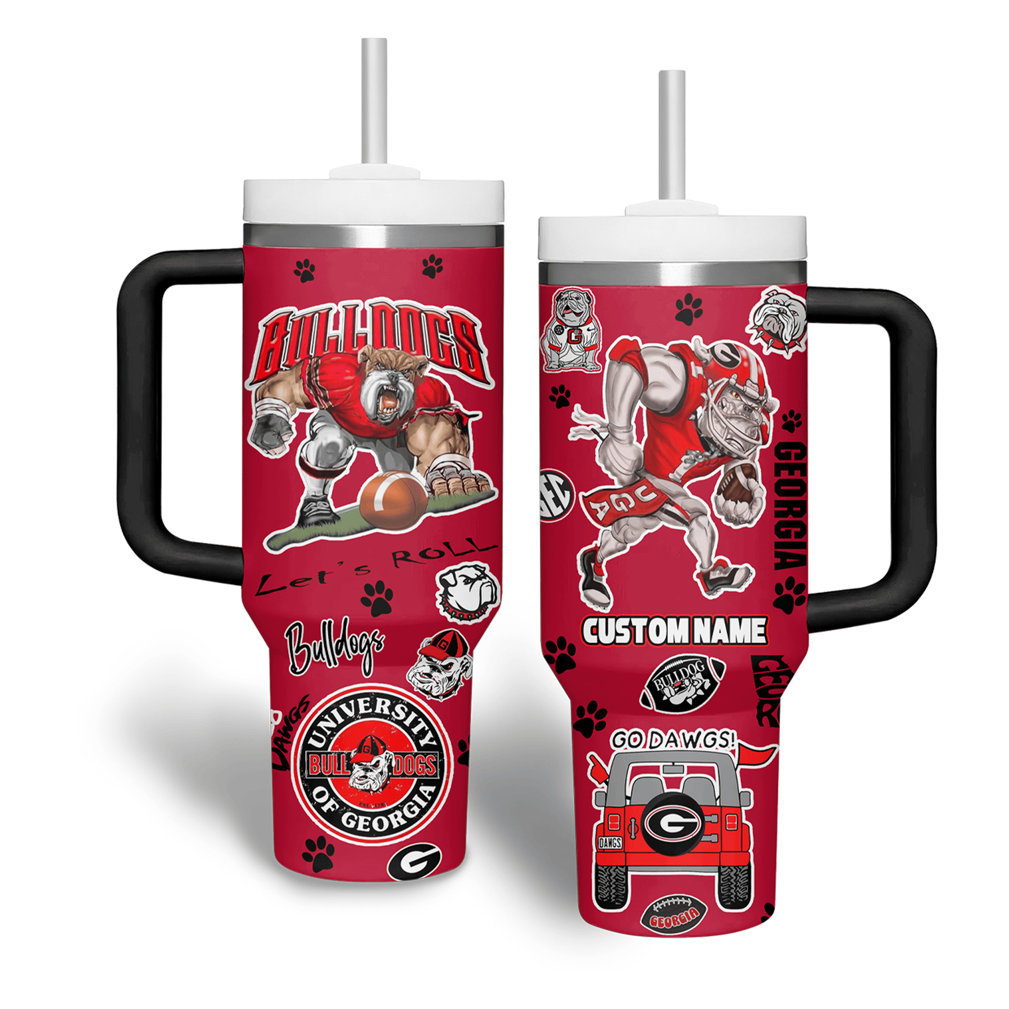 Georgia Bulldogs NCAA Custom Stanley Cup 40 oz 30 oz Tumbler With HandleTVC2301514