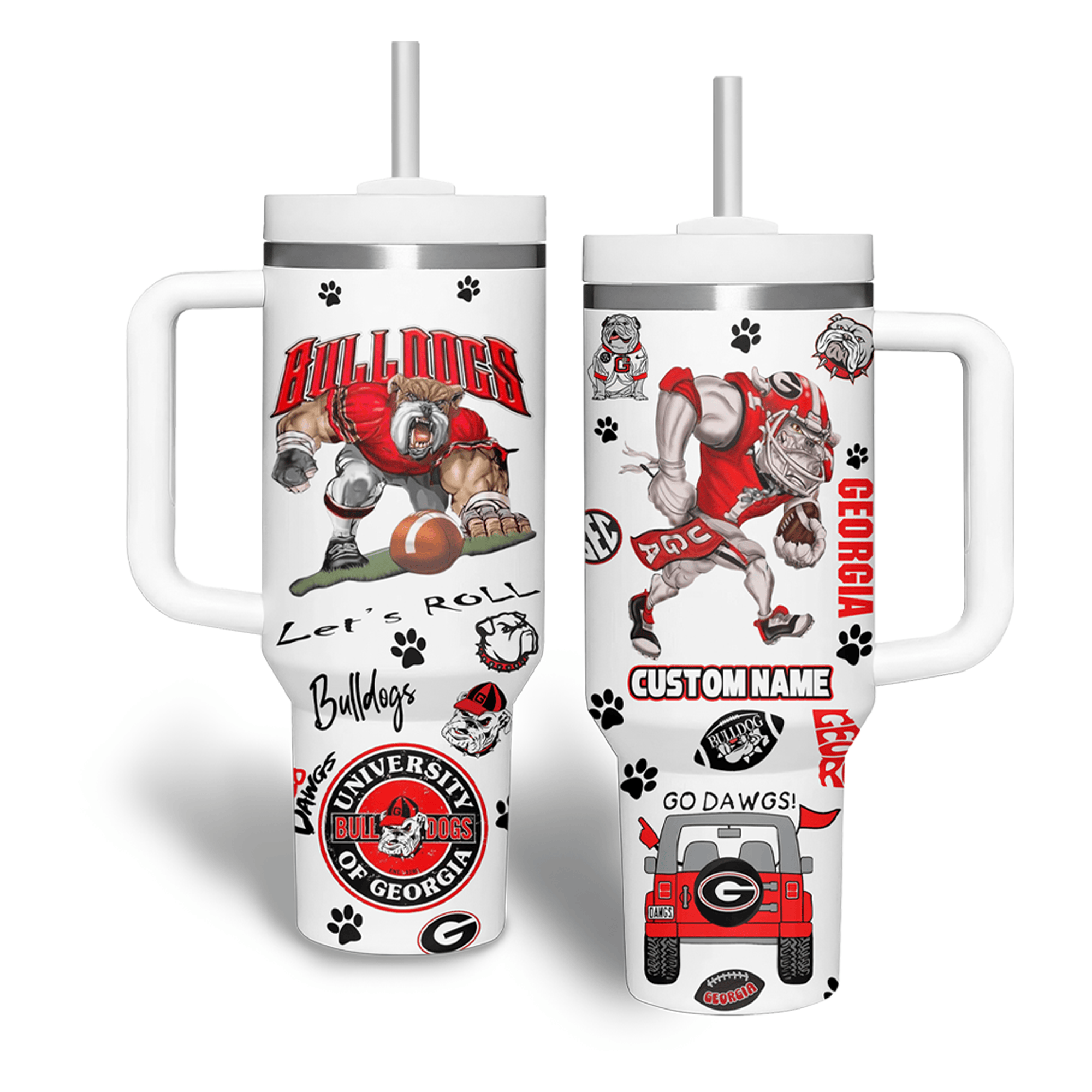 Georgia Bulldogs NCAA Custom Stanley Cup 40 oz 30 oz Tumbler With HandleTVC2301514