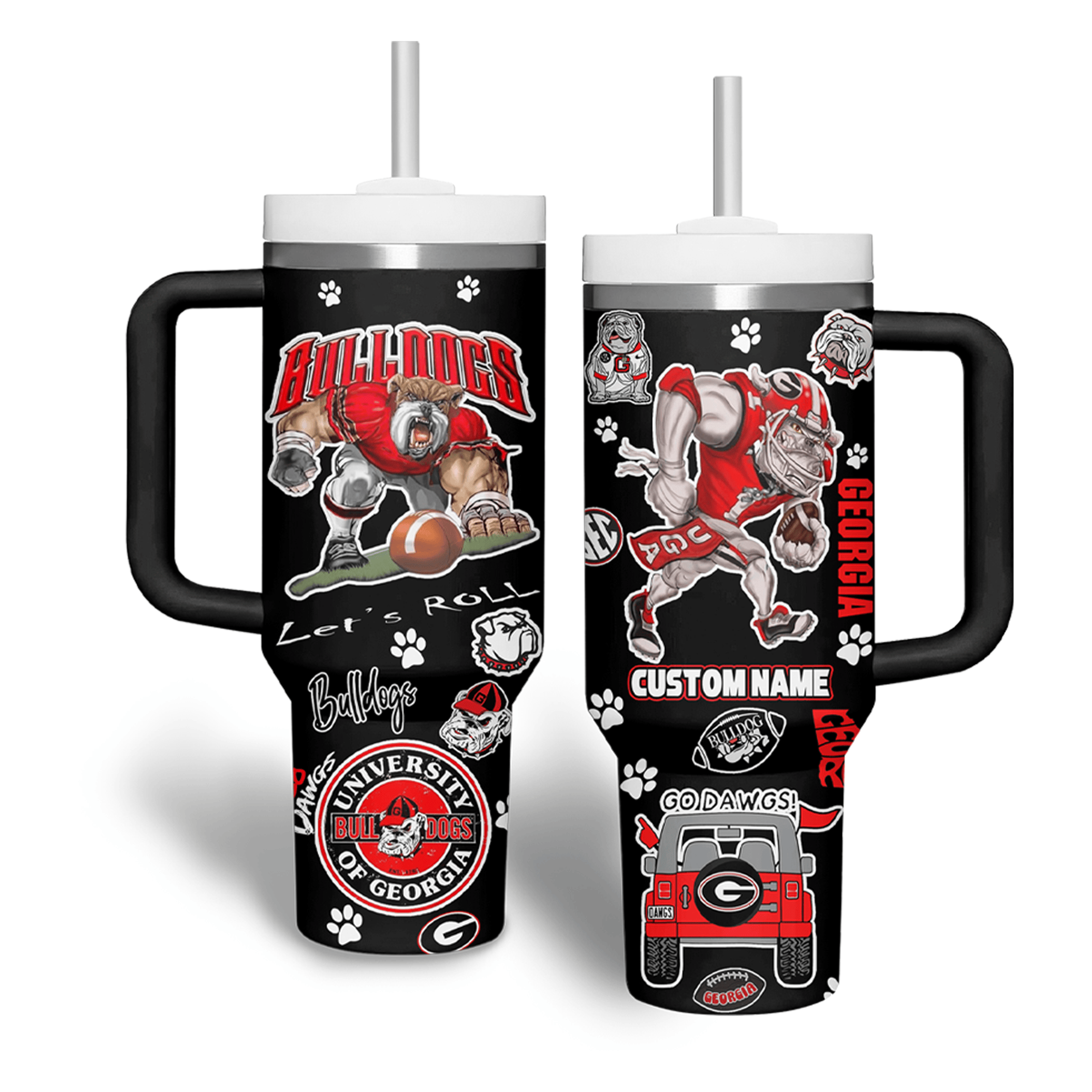 Georgia Bulldogs NCAA Custom Stanley Cup 40 oz 30 oz Tumbler With HandleTVC2301514