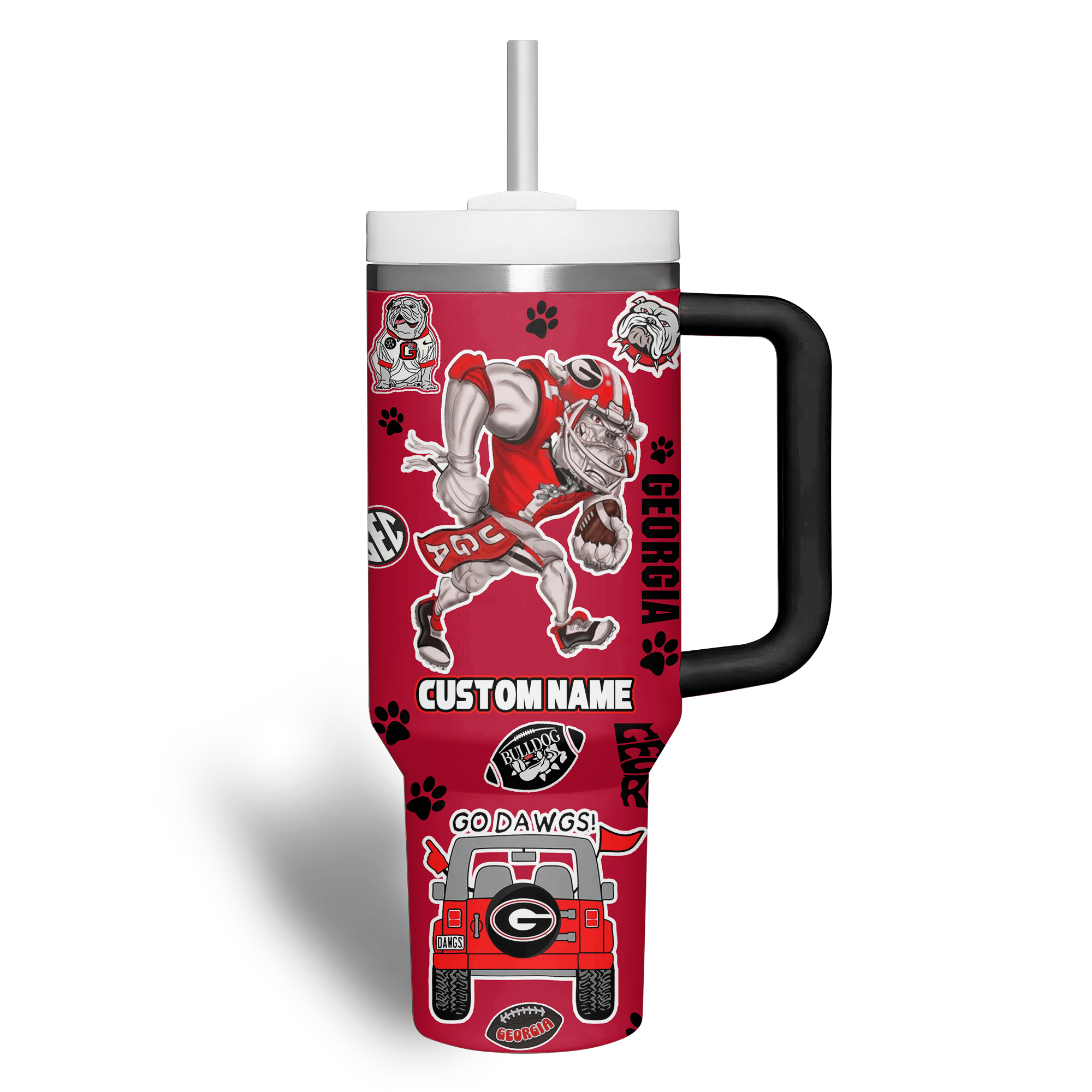 Georgia Bulldogs NCAA Custom Stanley Cup 40 oz 30 oz Tumbler With HandleTVC2301514 - Image 3